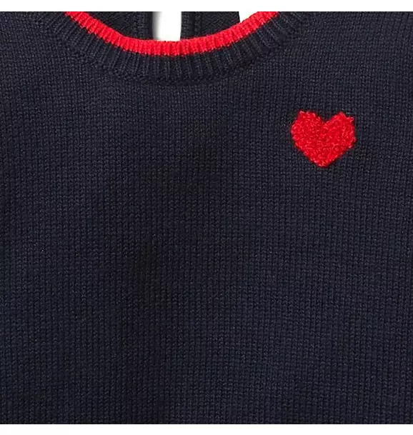 Heart Ruffle Cuff Sweater image number 2