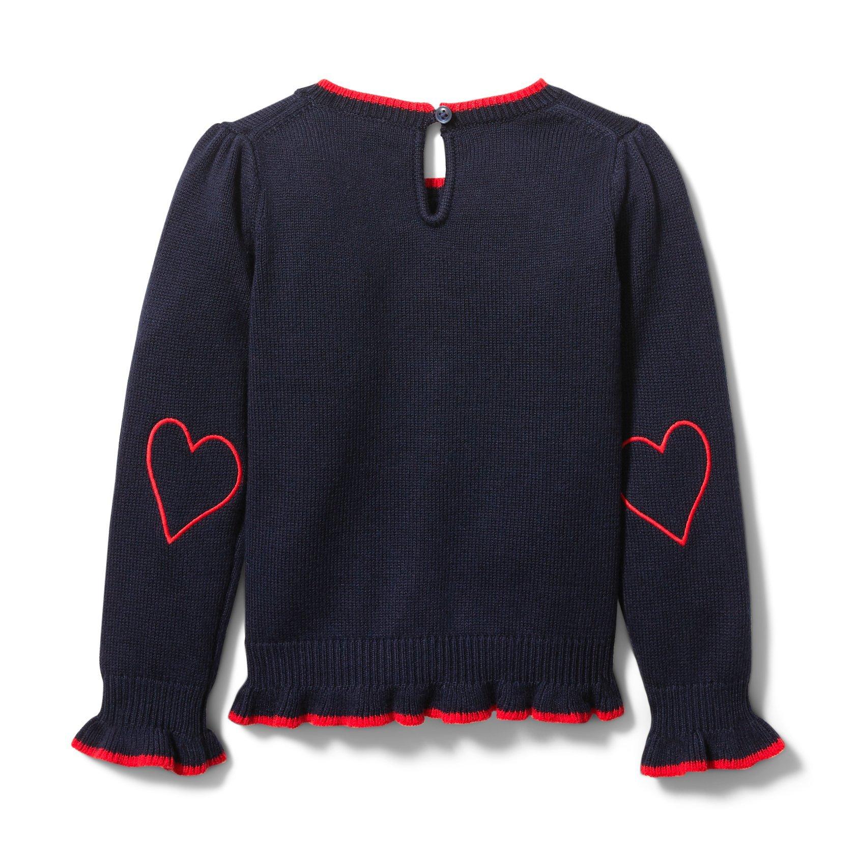 Heart Ruffle Cuff Sweater image number 1