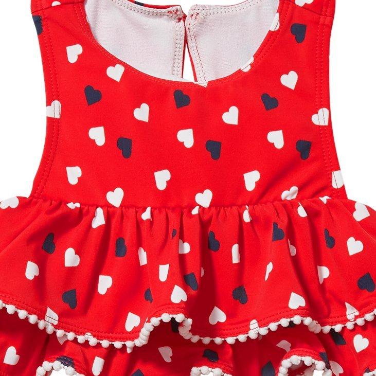 Ruffle Heart Print 2-Piece Swimsuit image number 2