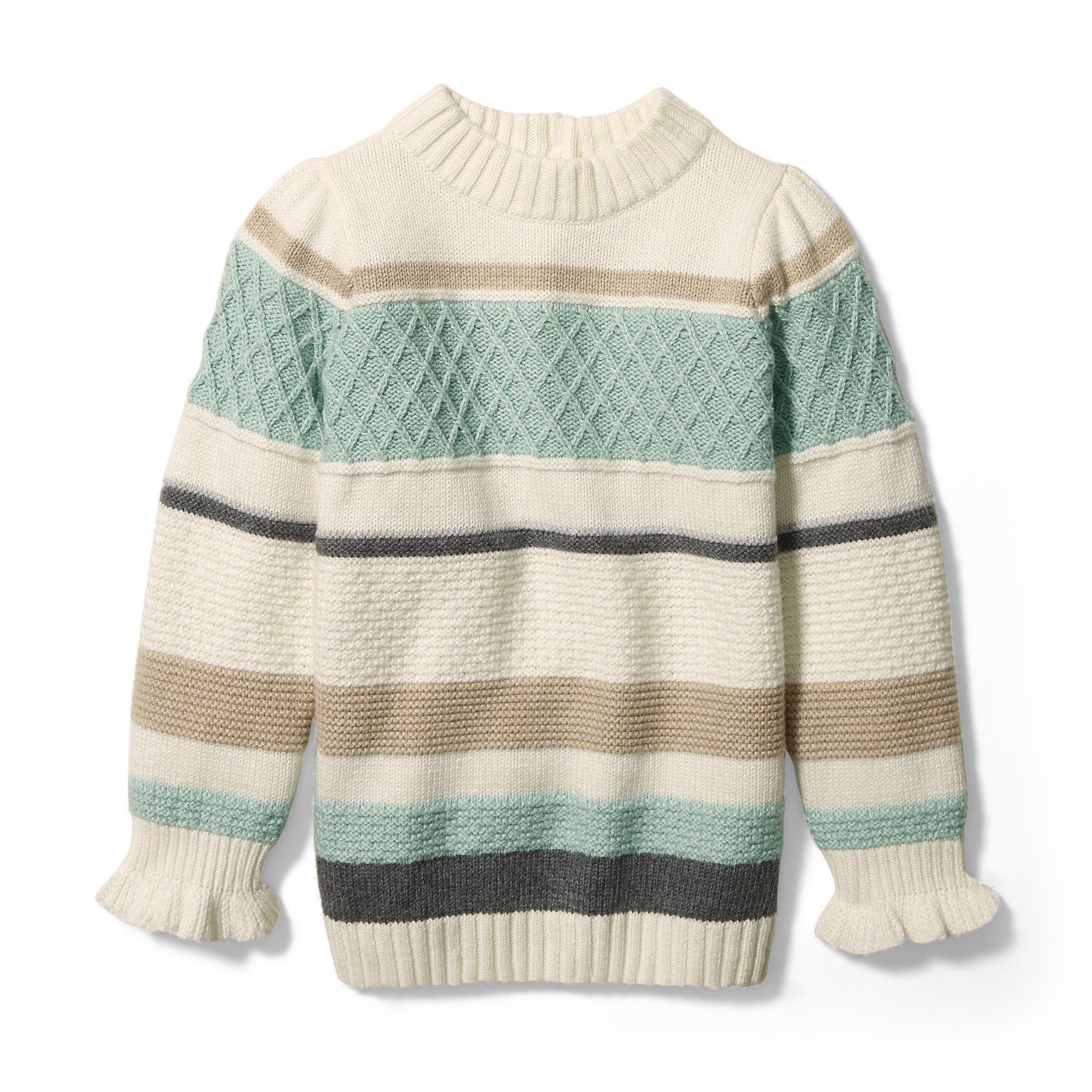 Striped Ruffle Cuff Sweater image number 0