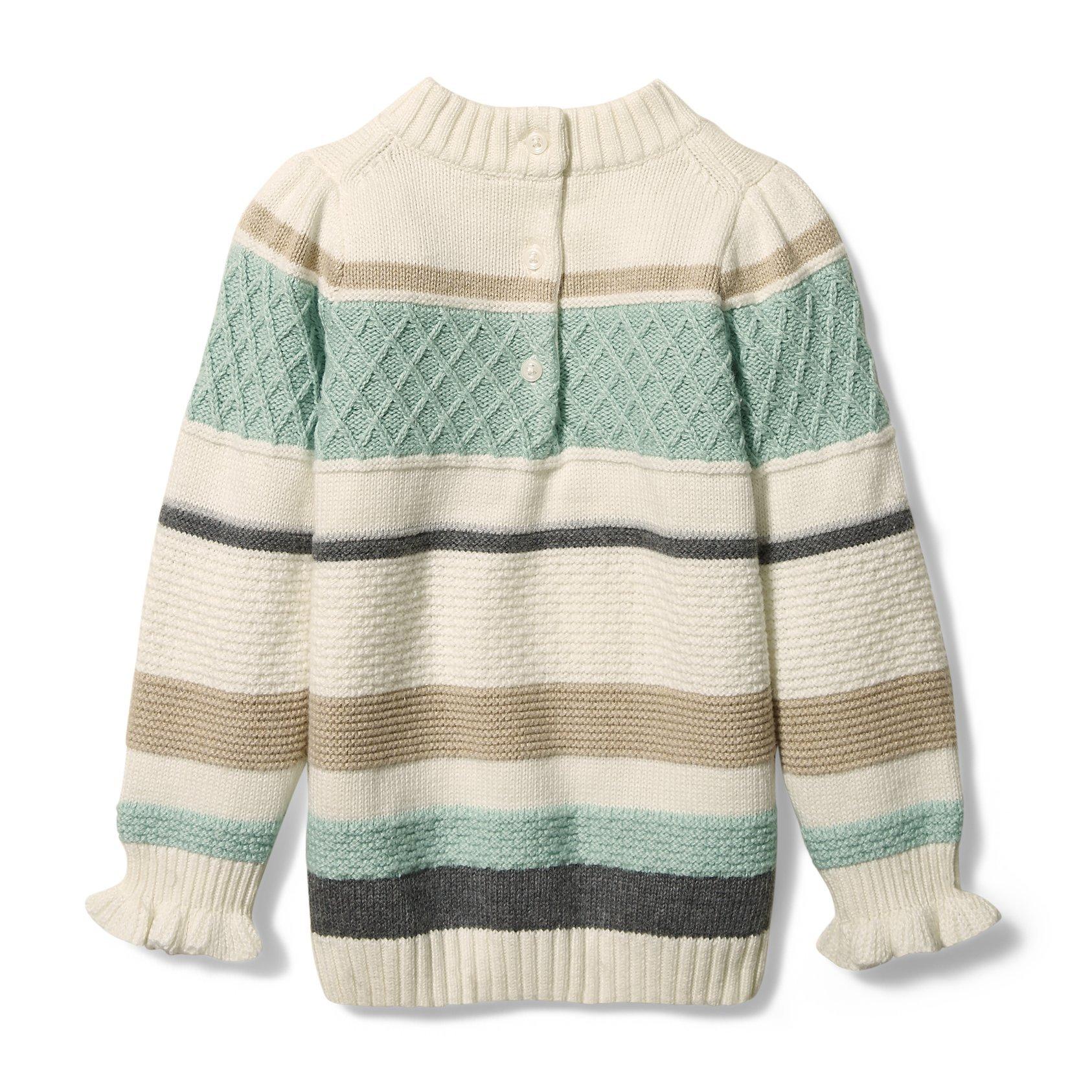 Striped Ruffle Cuff Sweater image number 2
