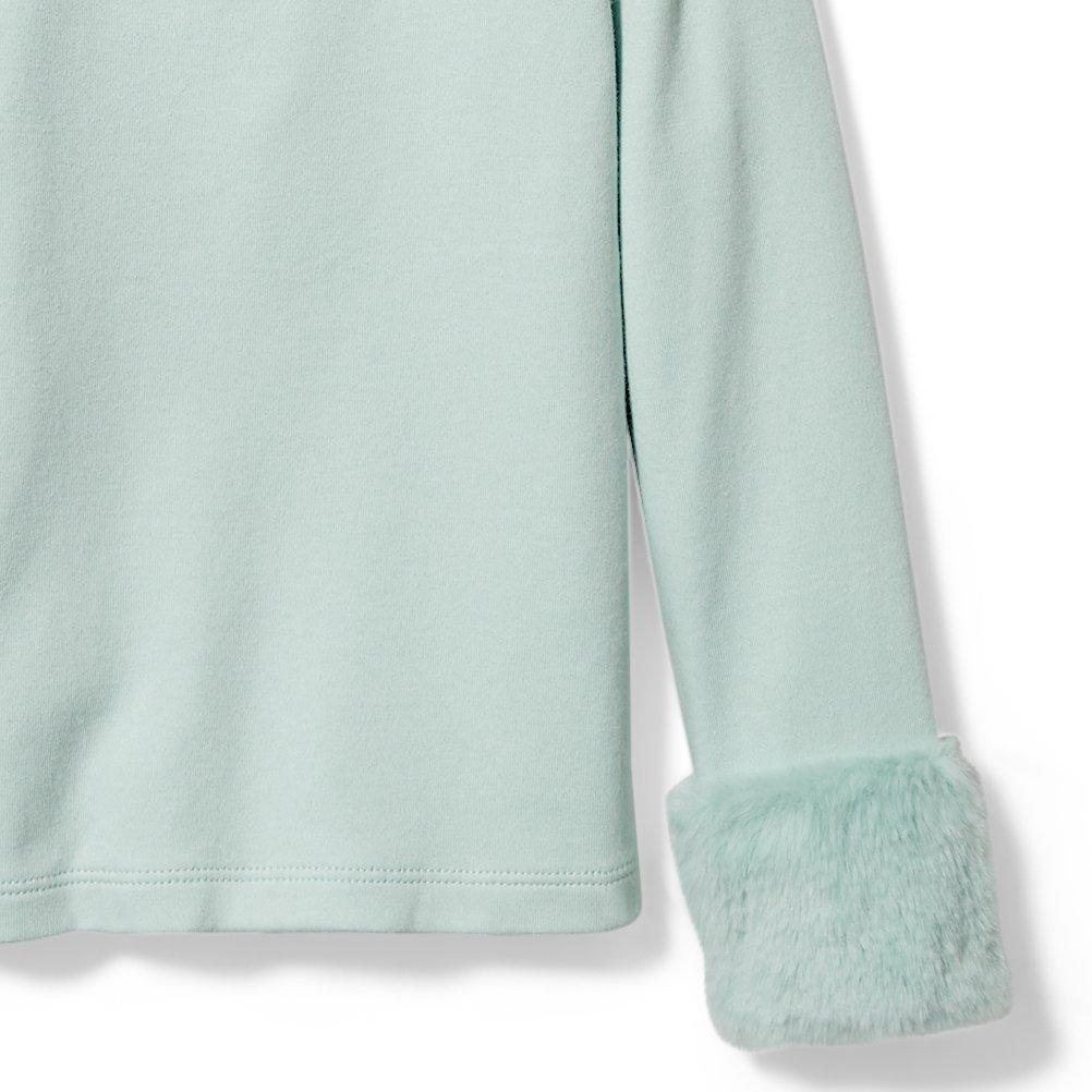 Faux Fur Cuff Ruffle Top   image number 3
