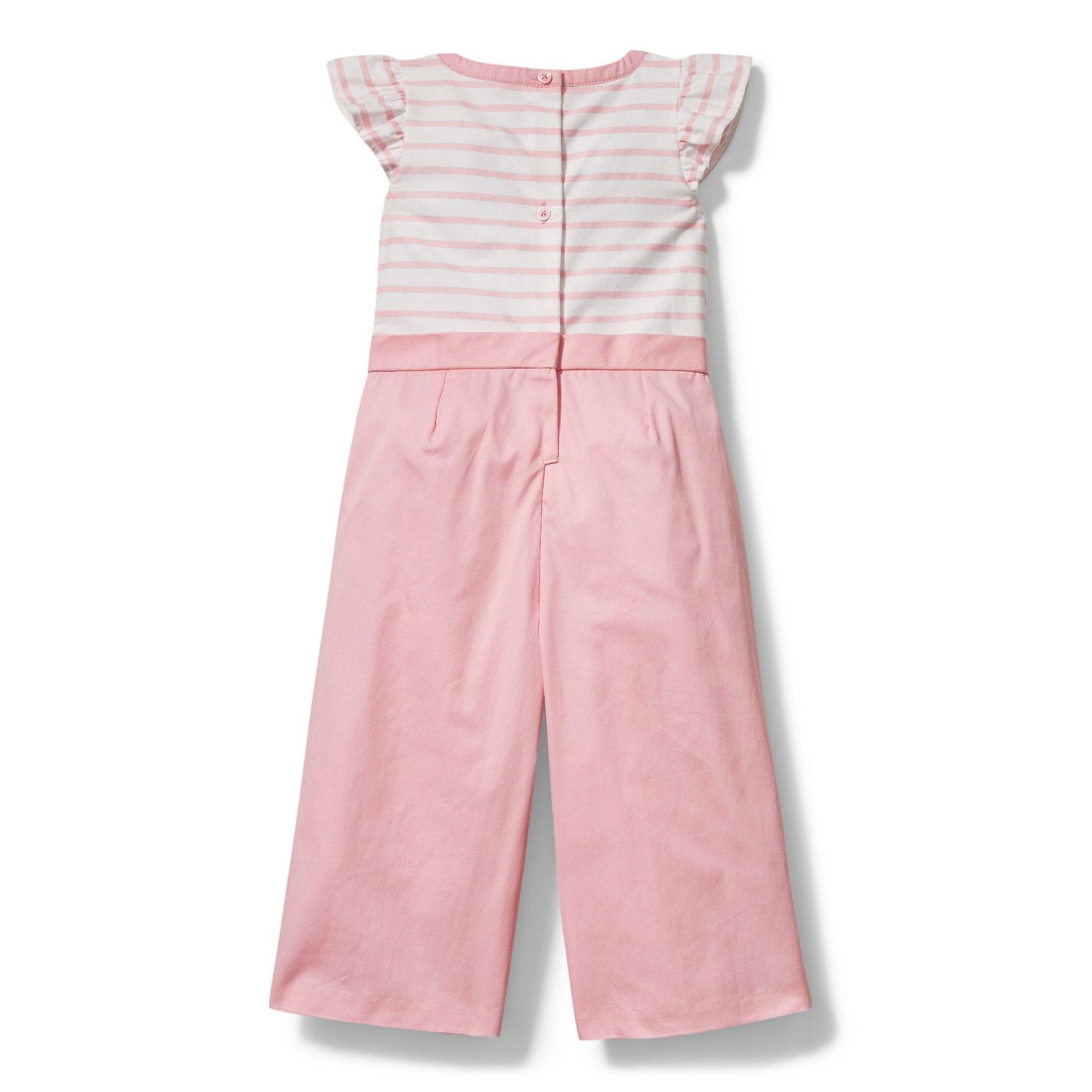 Striped Flutter Sleeve Jumpsuit image number 3