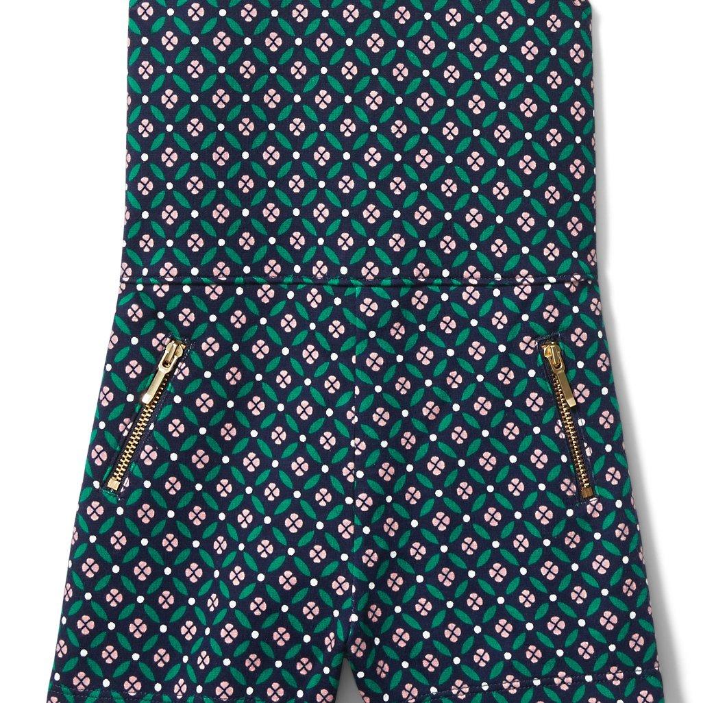 Geo Floral Romper  image number 1