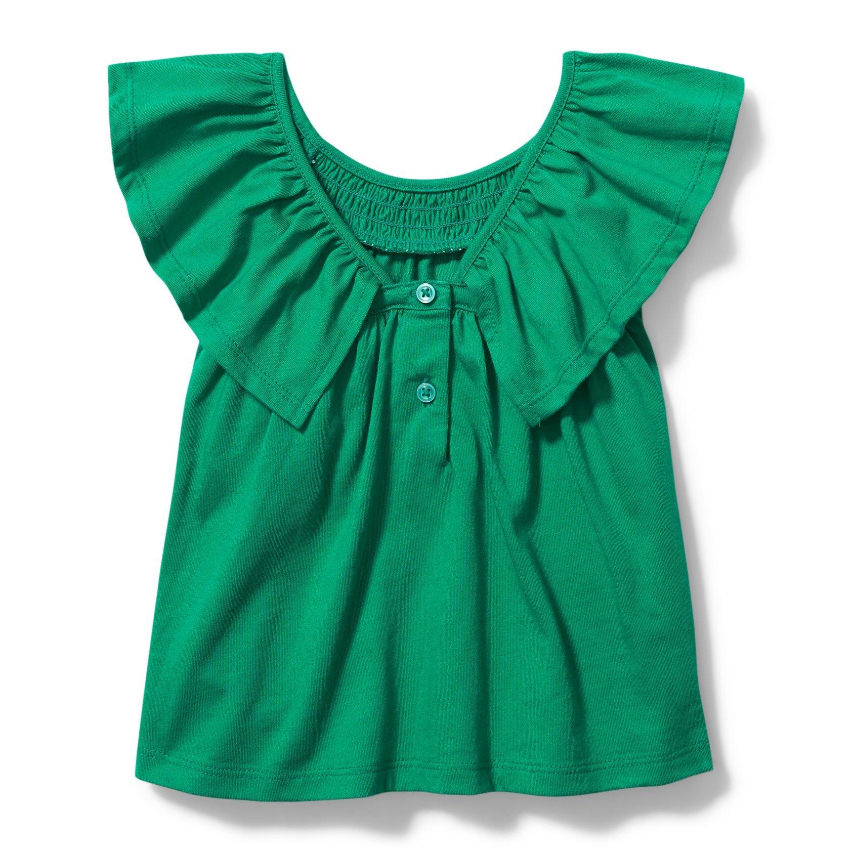 Smocked Flutter Sleeve Top image number 2