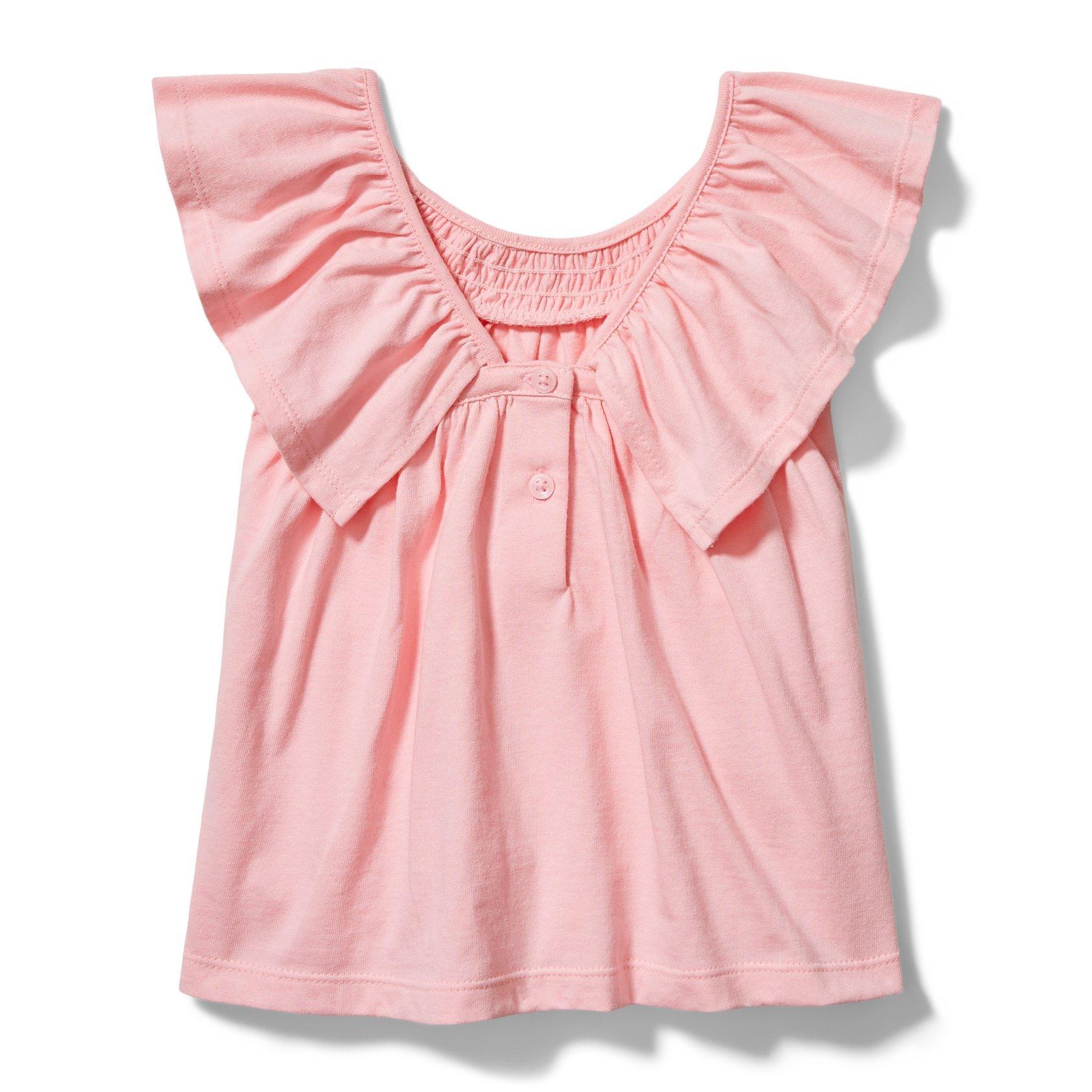 Smocked Flutter Sleeve Top image number 2