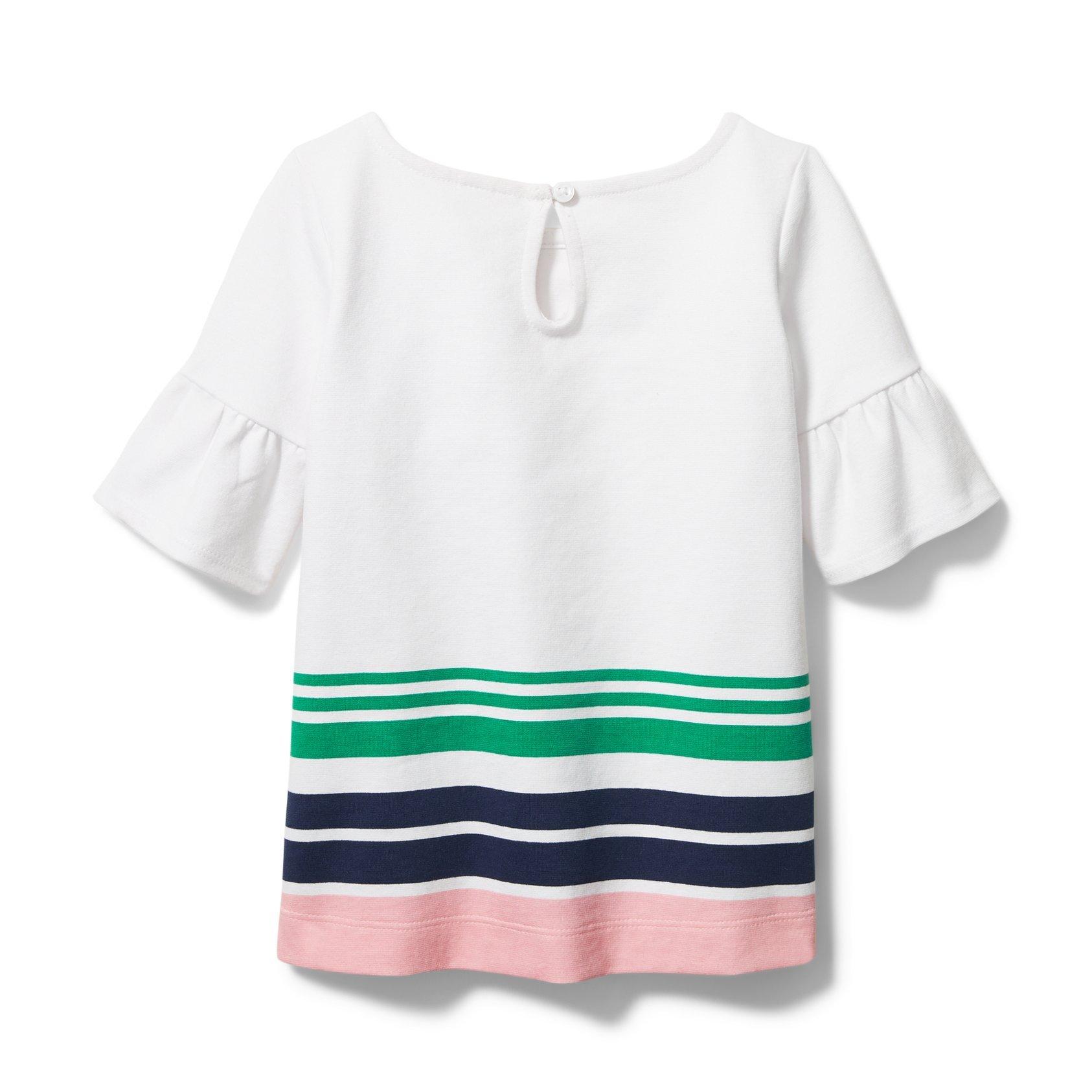 Stripe Ruffle Sleeve Top image number 2