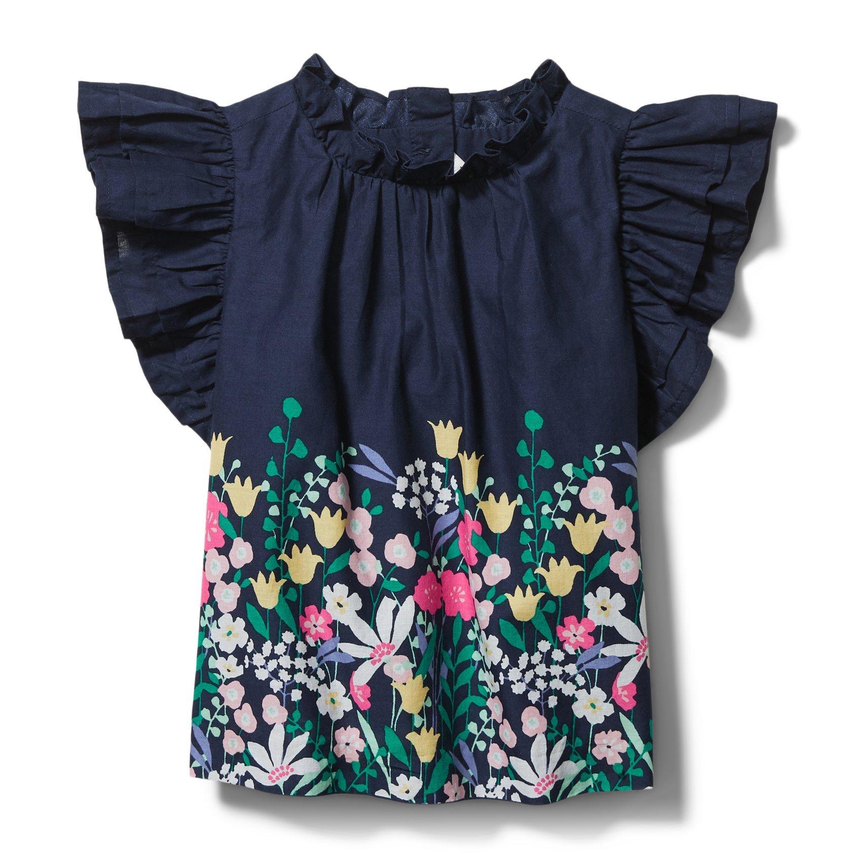 Floral Ruffle Sleeve Top image number 0
