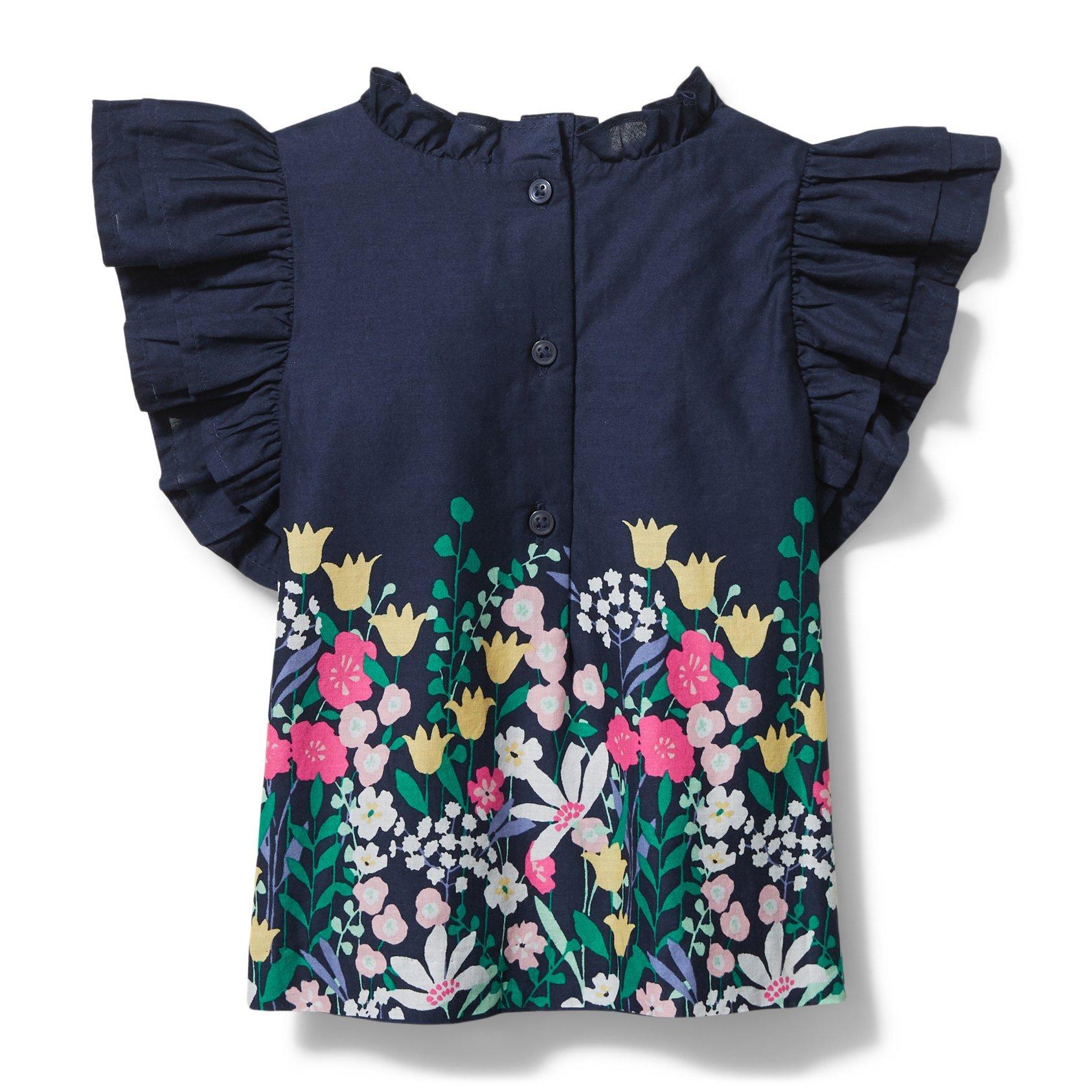 Floral Ruffle Sleeve Top image number 2