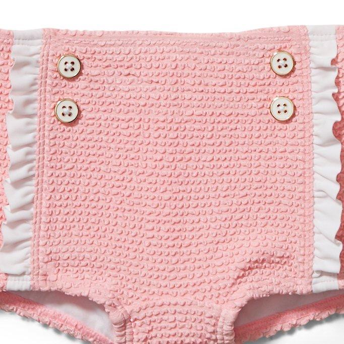 Textured Ruffle Trim 2-Piece Swimsuit image number 1