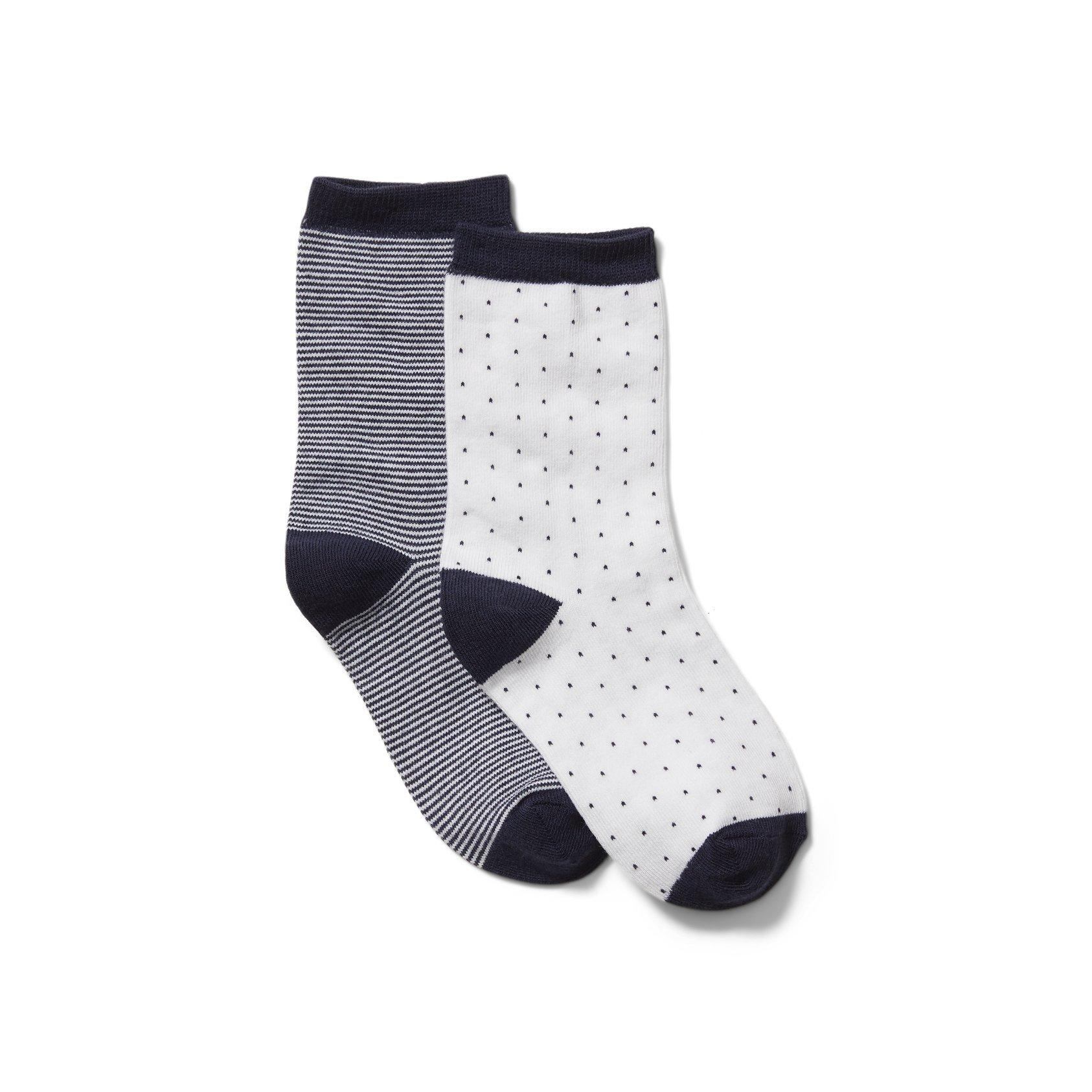 Striped And Dot Sock 2-Pack image number 0