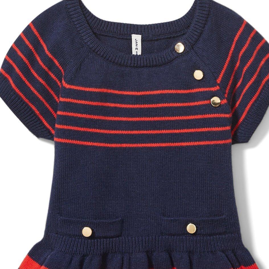 Baby Striped Sweater Dress image number 1