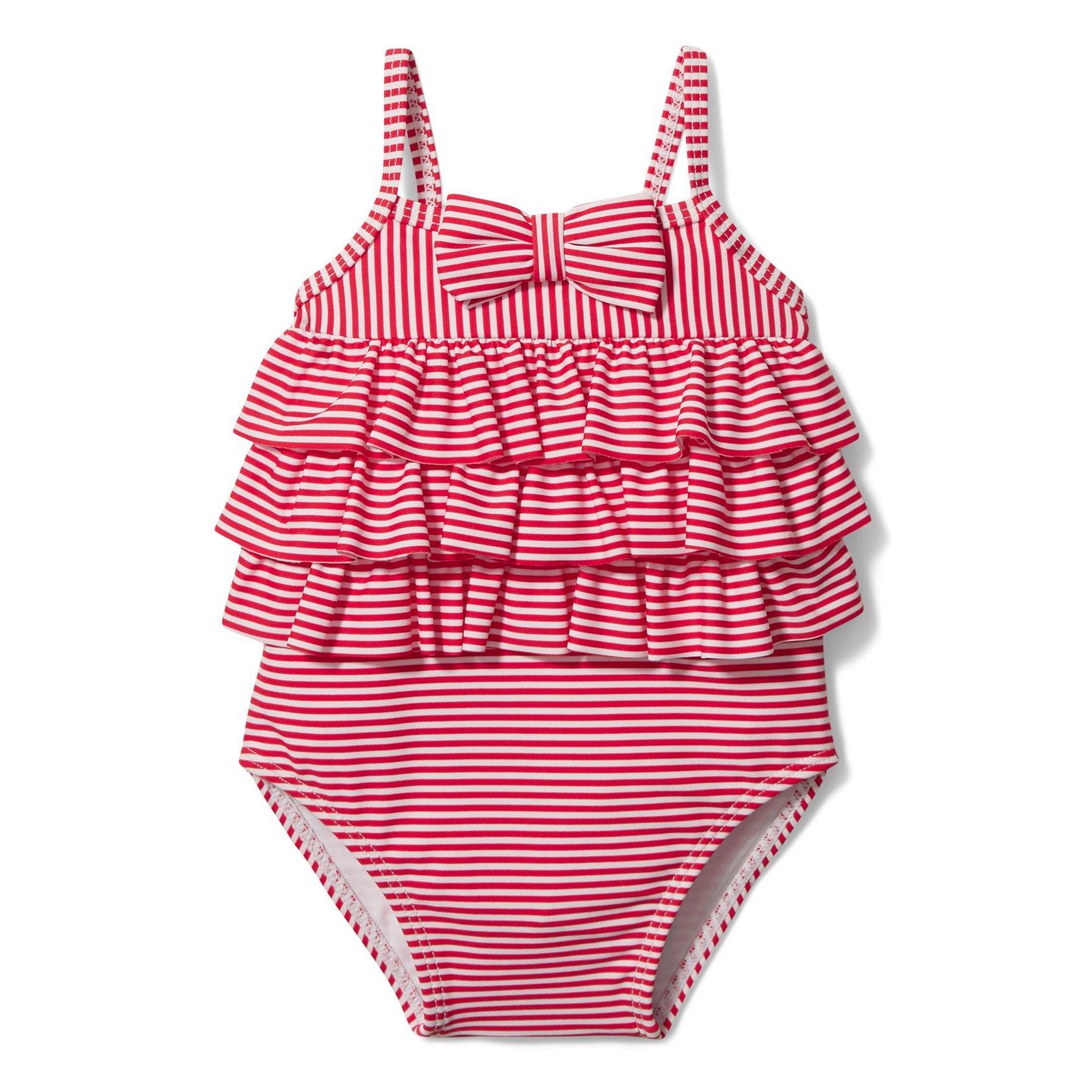 Baby Tiered Striped Swimsuit image number 0