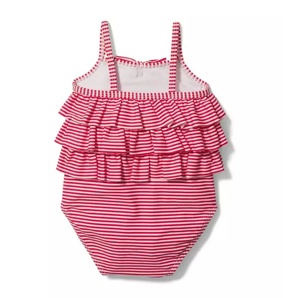 Baby Tiered Striped Swimsuit image number 2