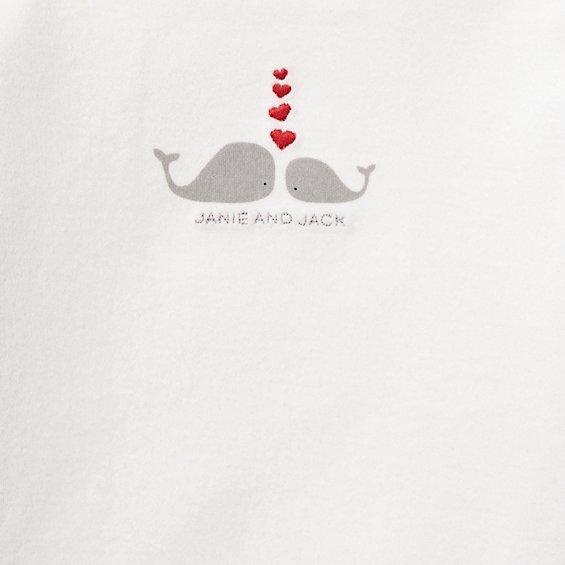 Baby Whale Heart Bodysuit image number 1