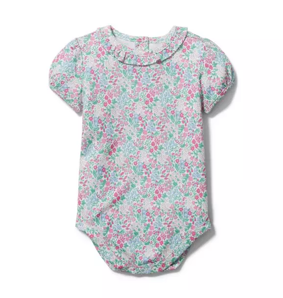 Baby Floral Ruffle Collar Bodysuit image number 0