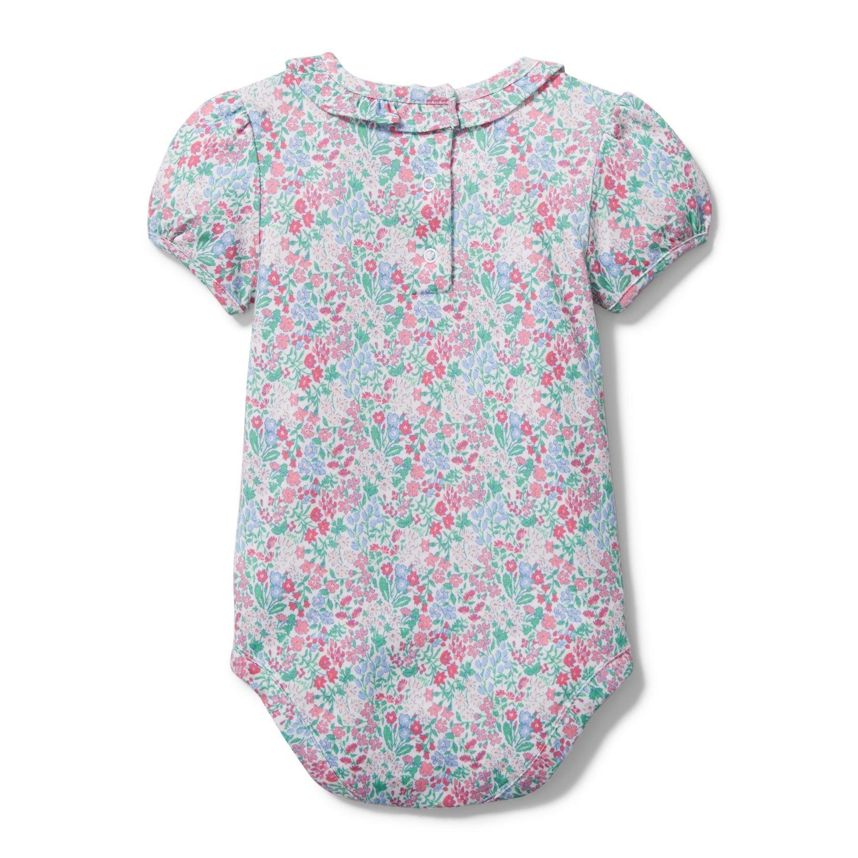 Baby Floral Ruffle Collar Bodysuit image number 2