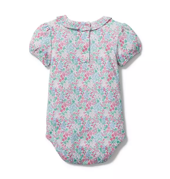 Baby Floral Ruffle Collar Bodysuit image number 2
