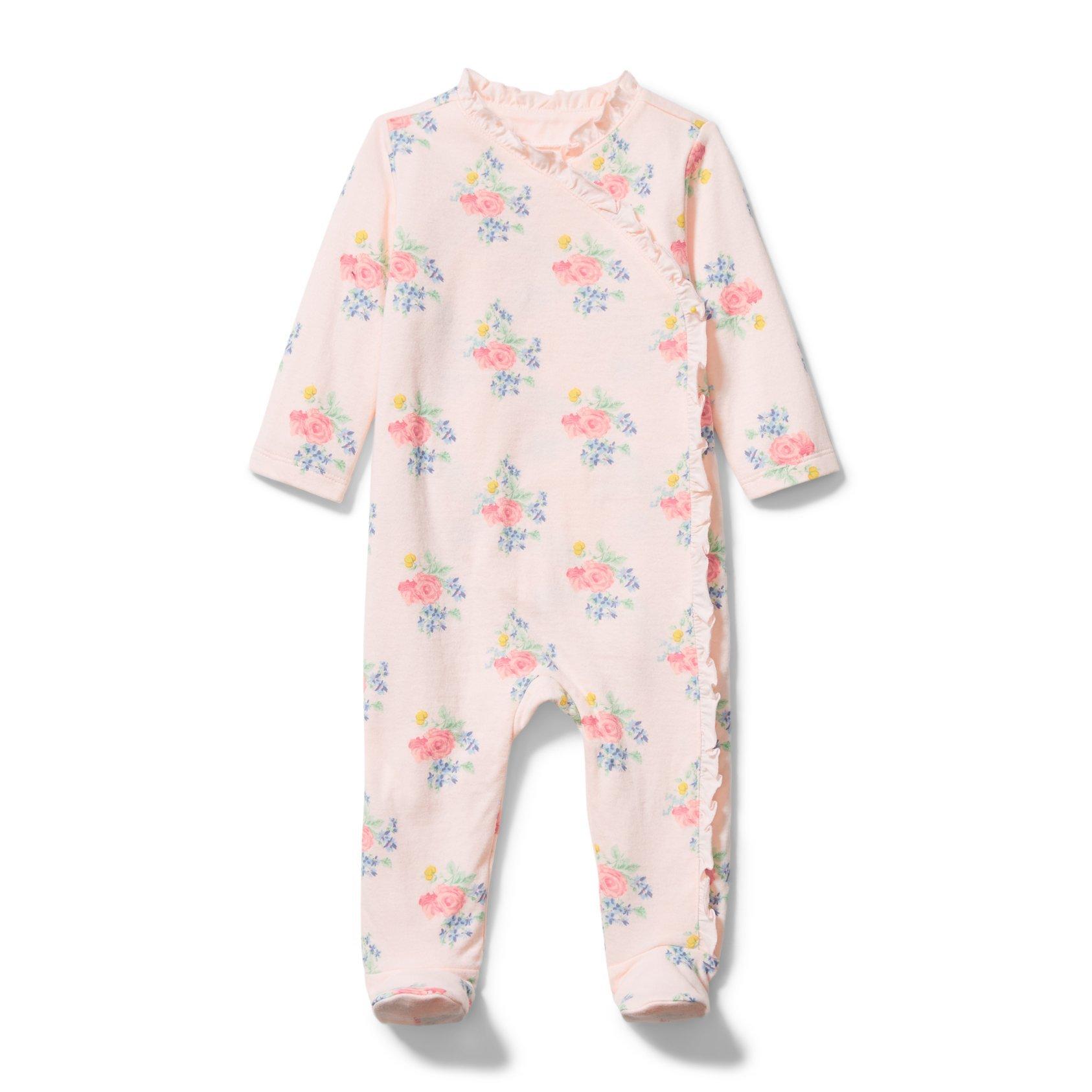 Baby Floral Footed 1-Piece image number 0