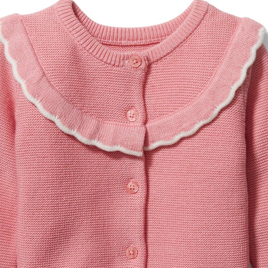 Baby Ruffle Trim Cardigan image number 1