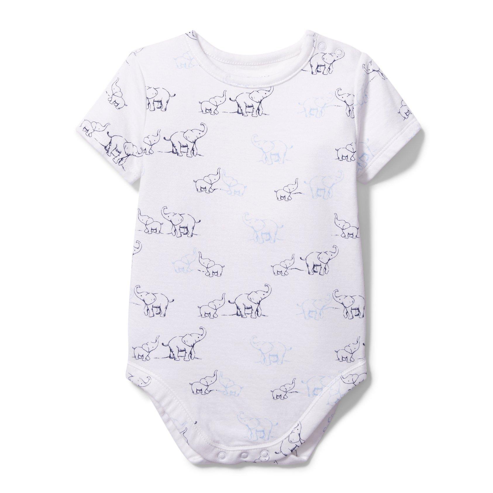 Baby Elephant Toile Bodysuit image number 0