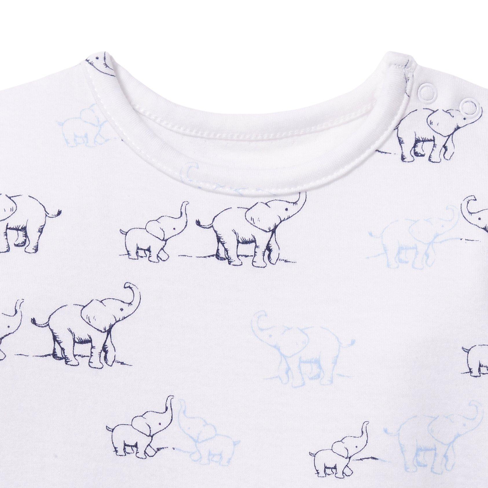 Baby Elephant Toile Bodysuit image number 1