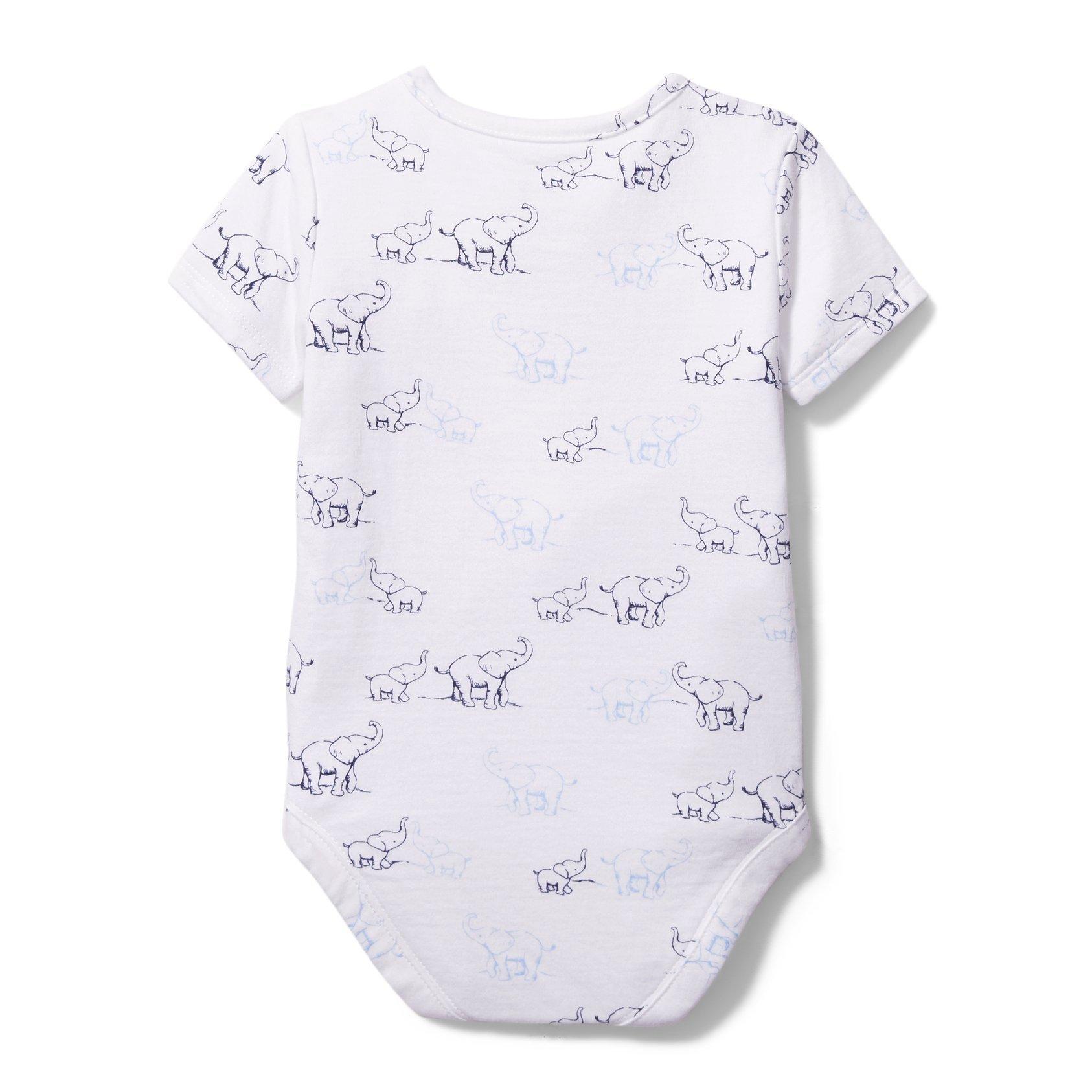 Baby Elephant Toile Bodysuit image number 2