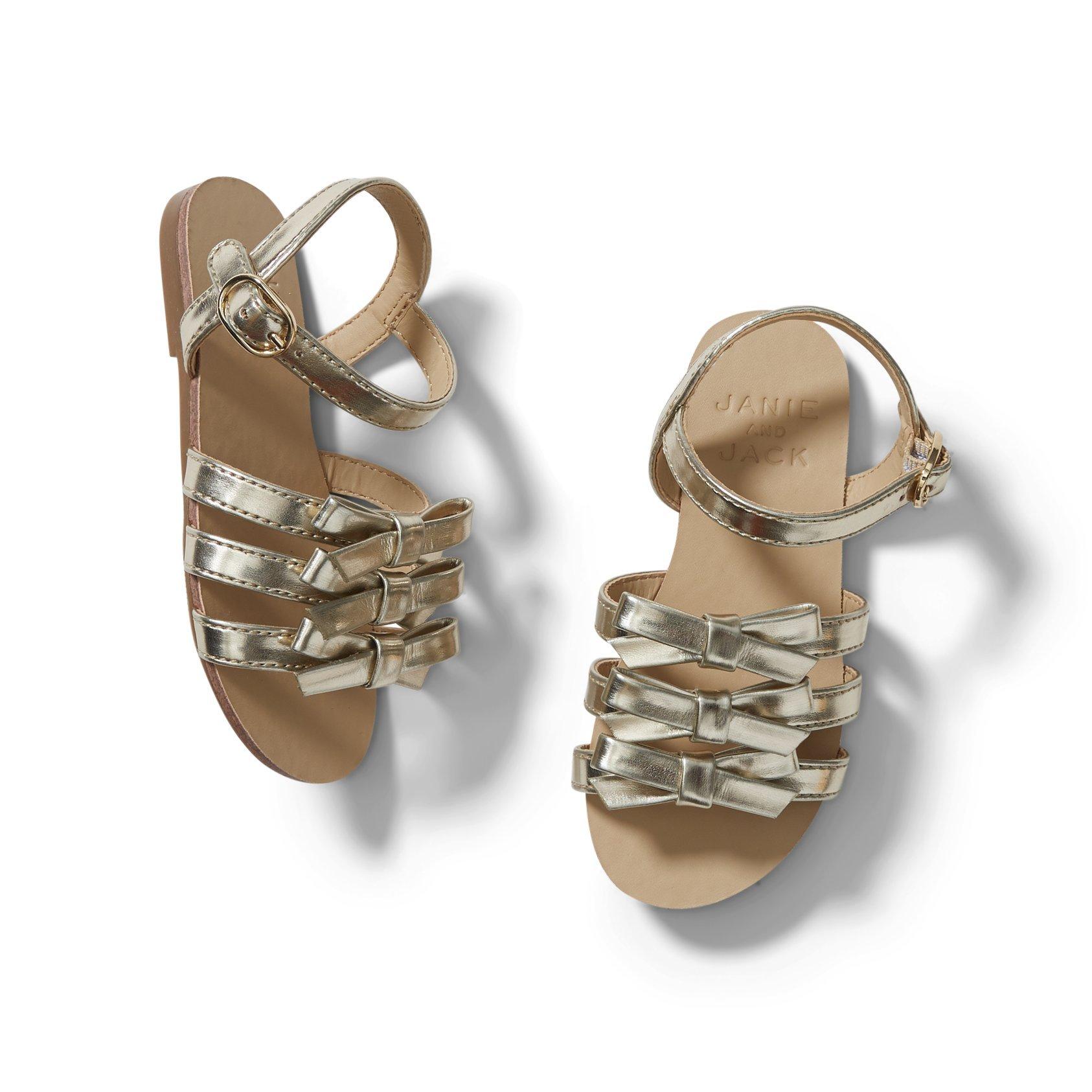 Metallic Bow Sandal