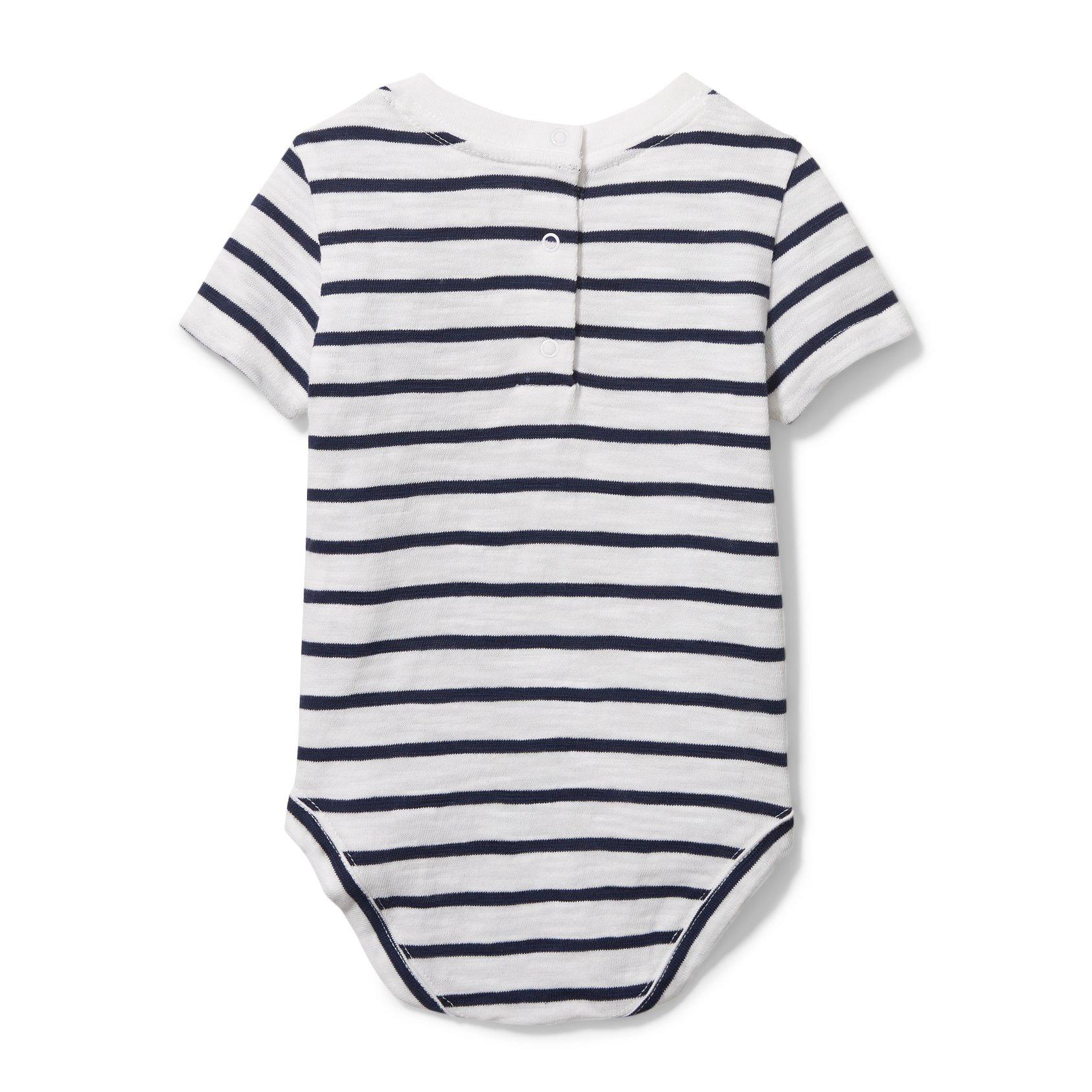 Baby Striped Slub Pocket Bodysuit image number 2