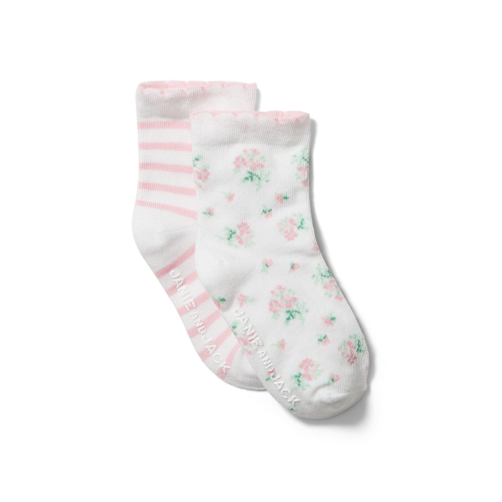Baby Striped and Floral Sock 2-Pack image number 0