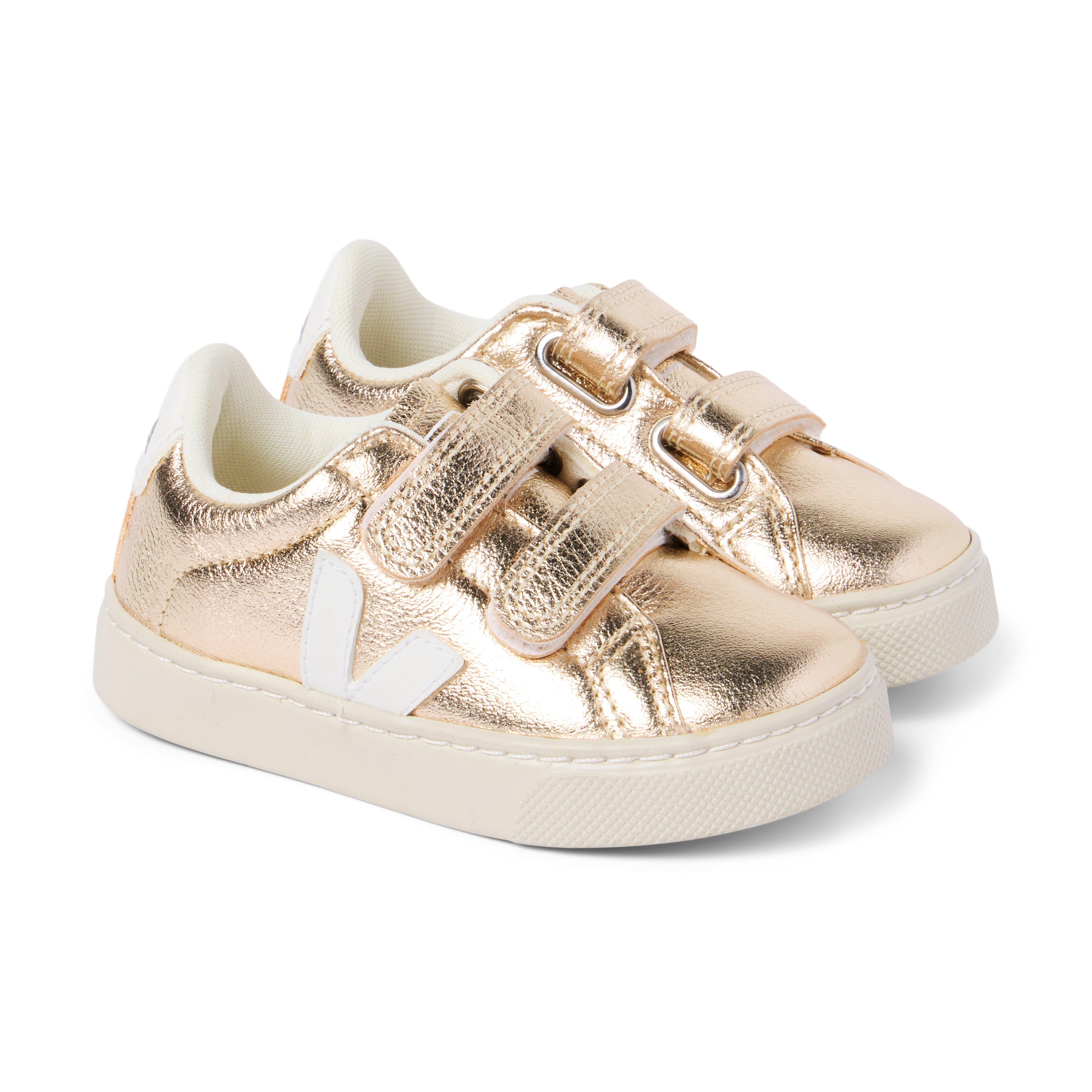 Shoes Metallic Gold Veja Toddler Metallic Esplar Sneaker by Janie and Jack