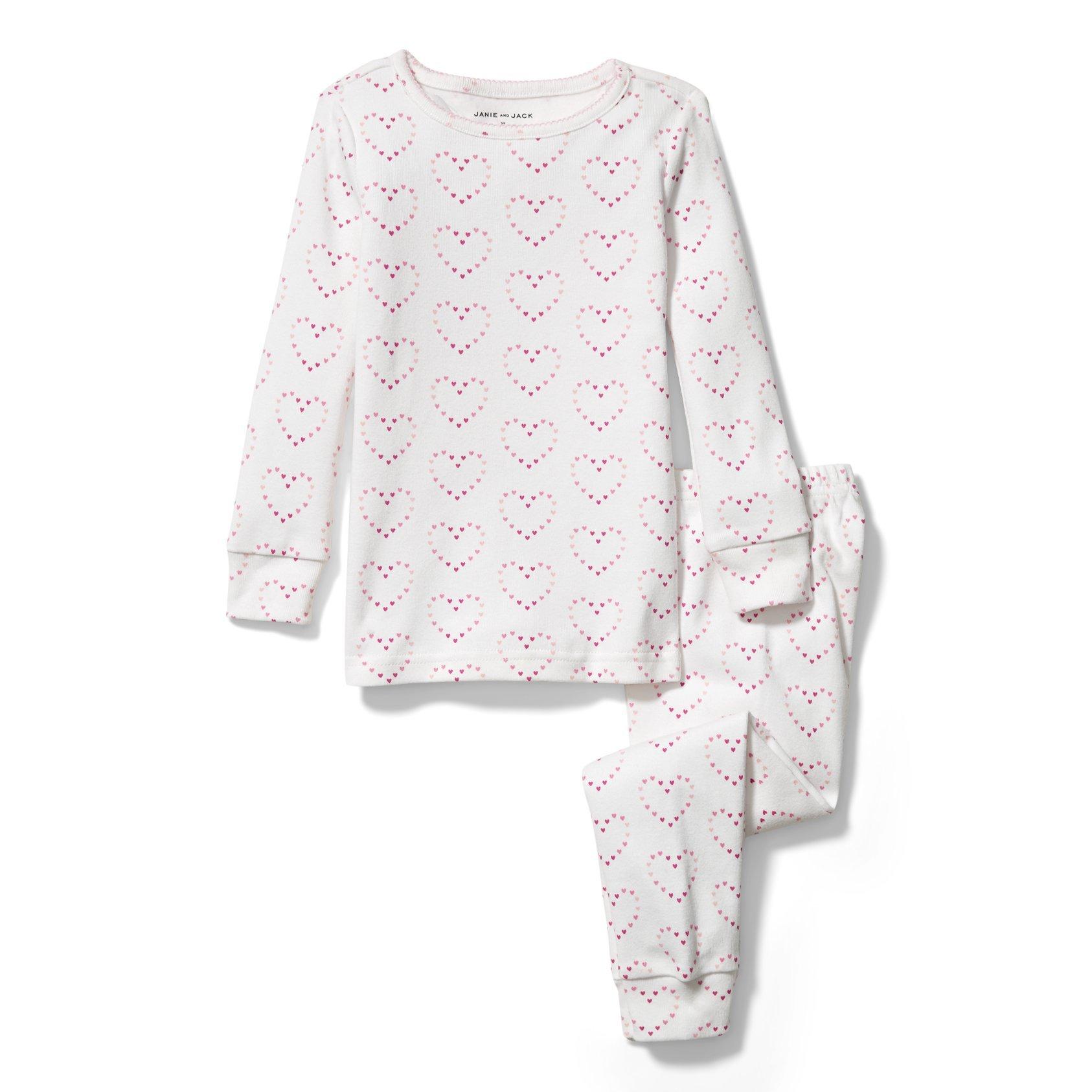 Heart Print Pajama Set image number 0