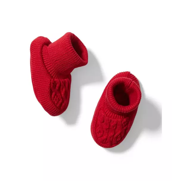 Baby Cable Knit Booties image number 0
