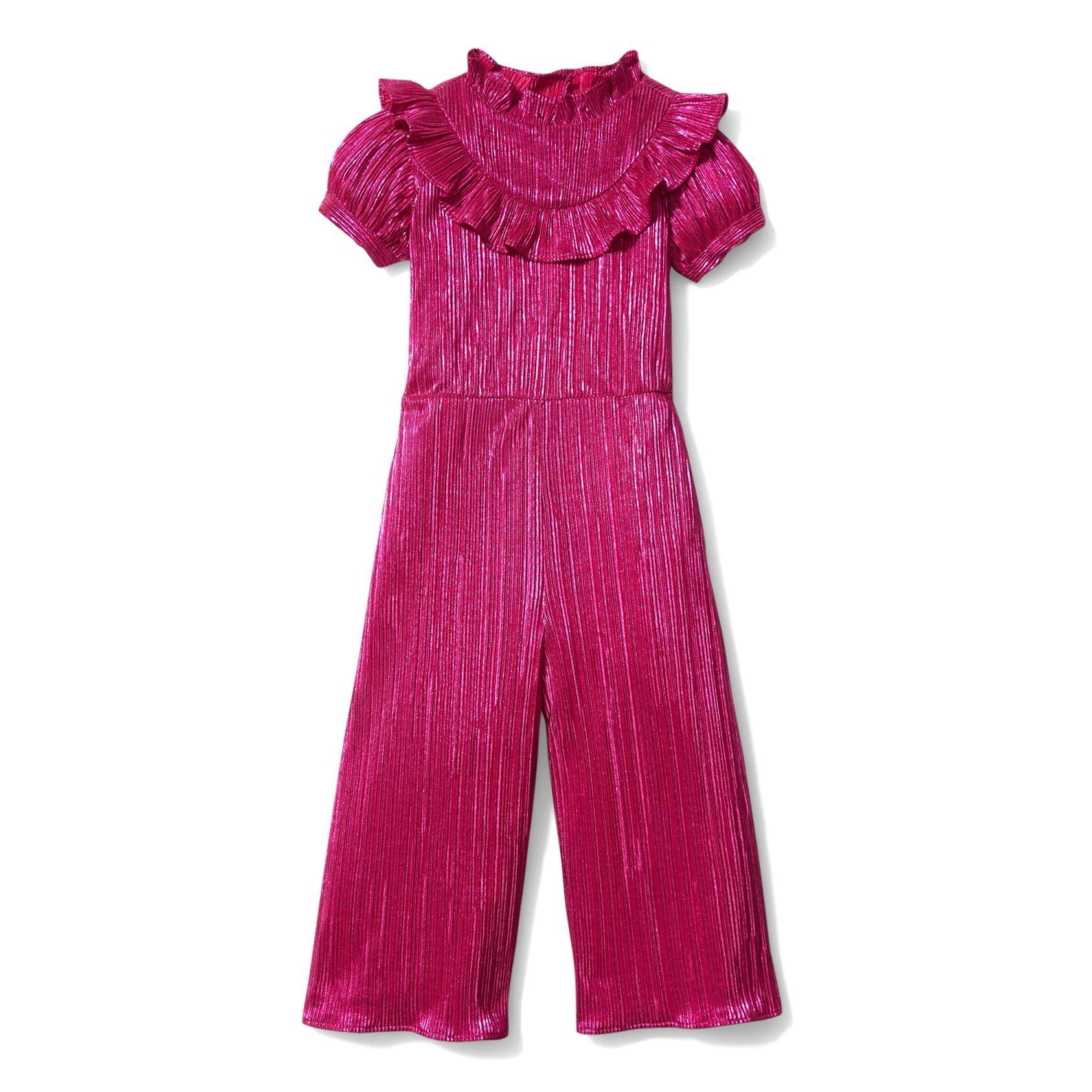 pink plisse jumpsuit
