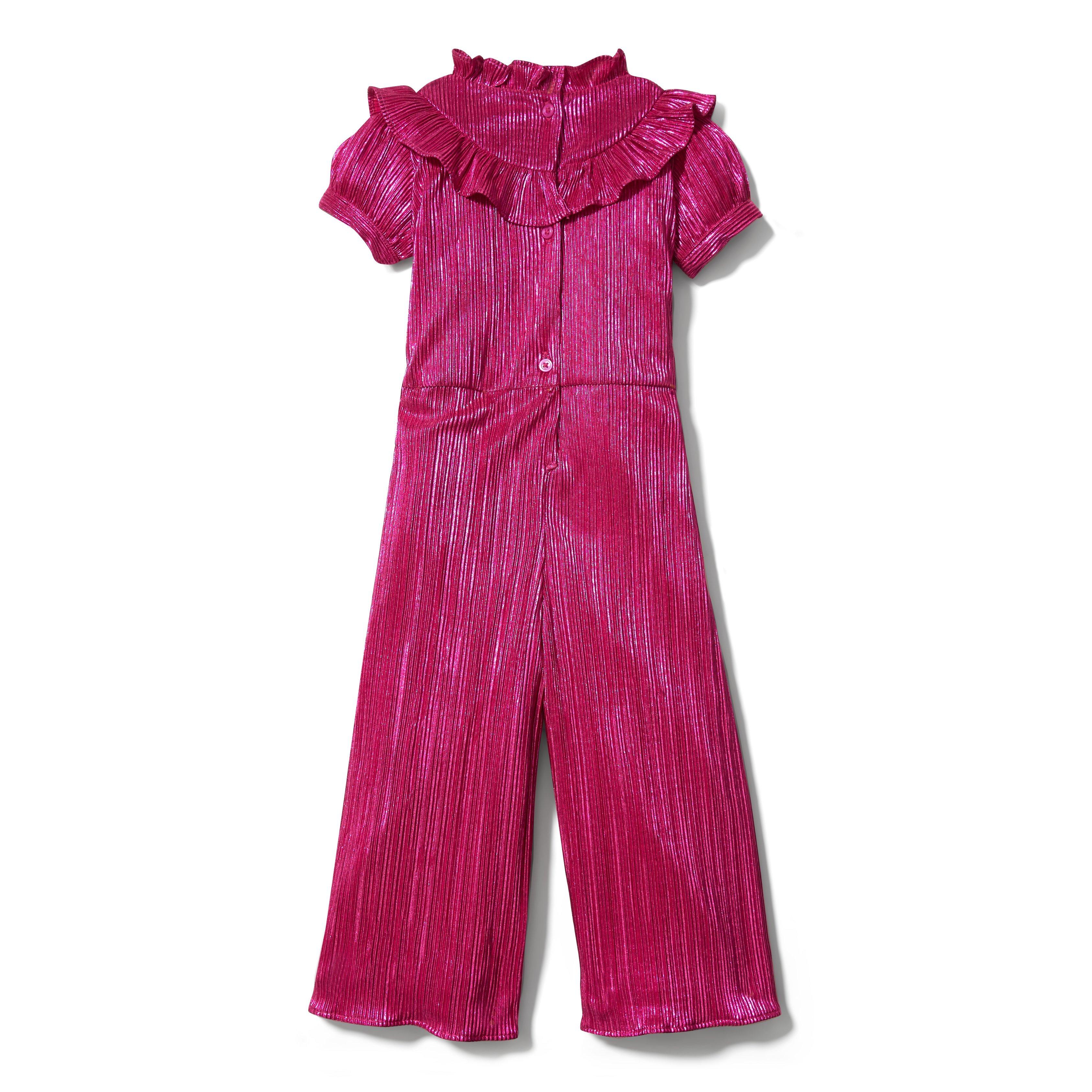 pink plisse jumpsuit
