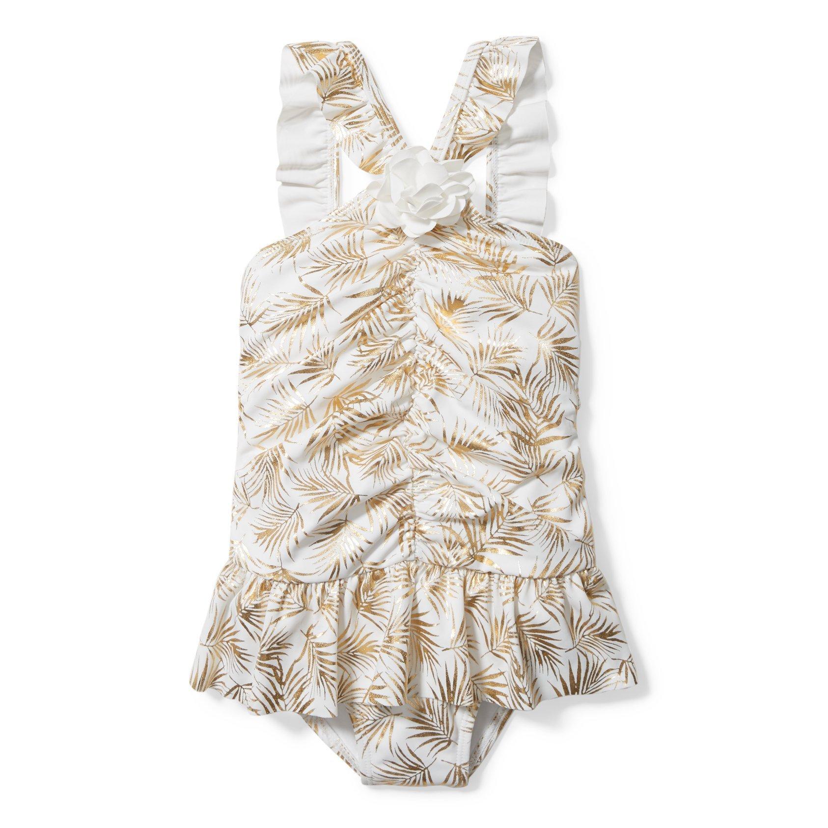 Rachel Zoe Metallic Palm Swimsuit  image number 0