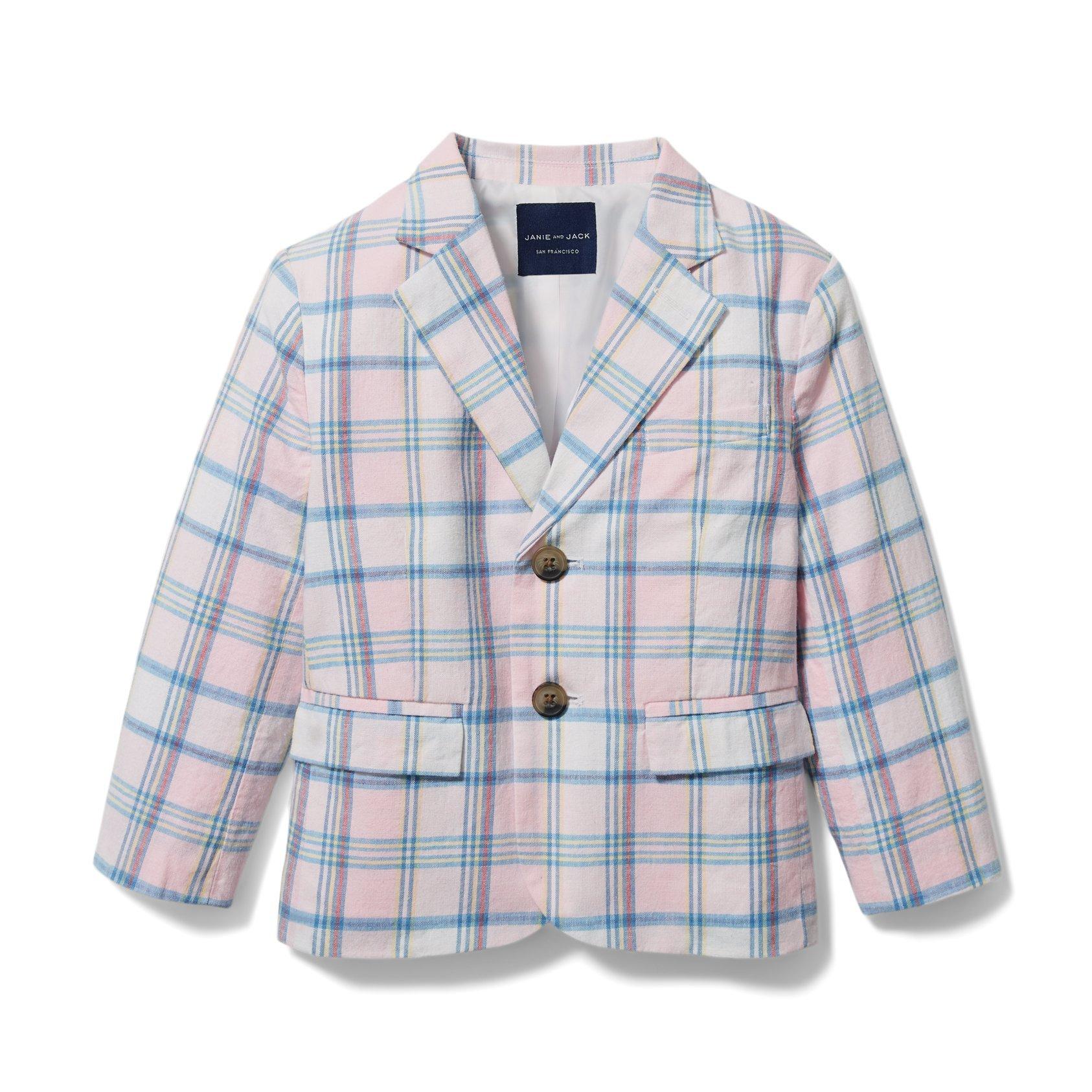 Plaid Linen Blazer image number 0