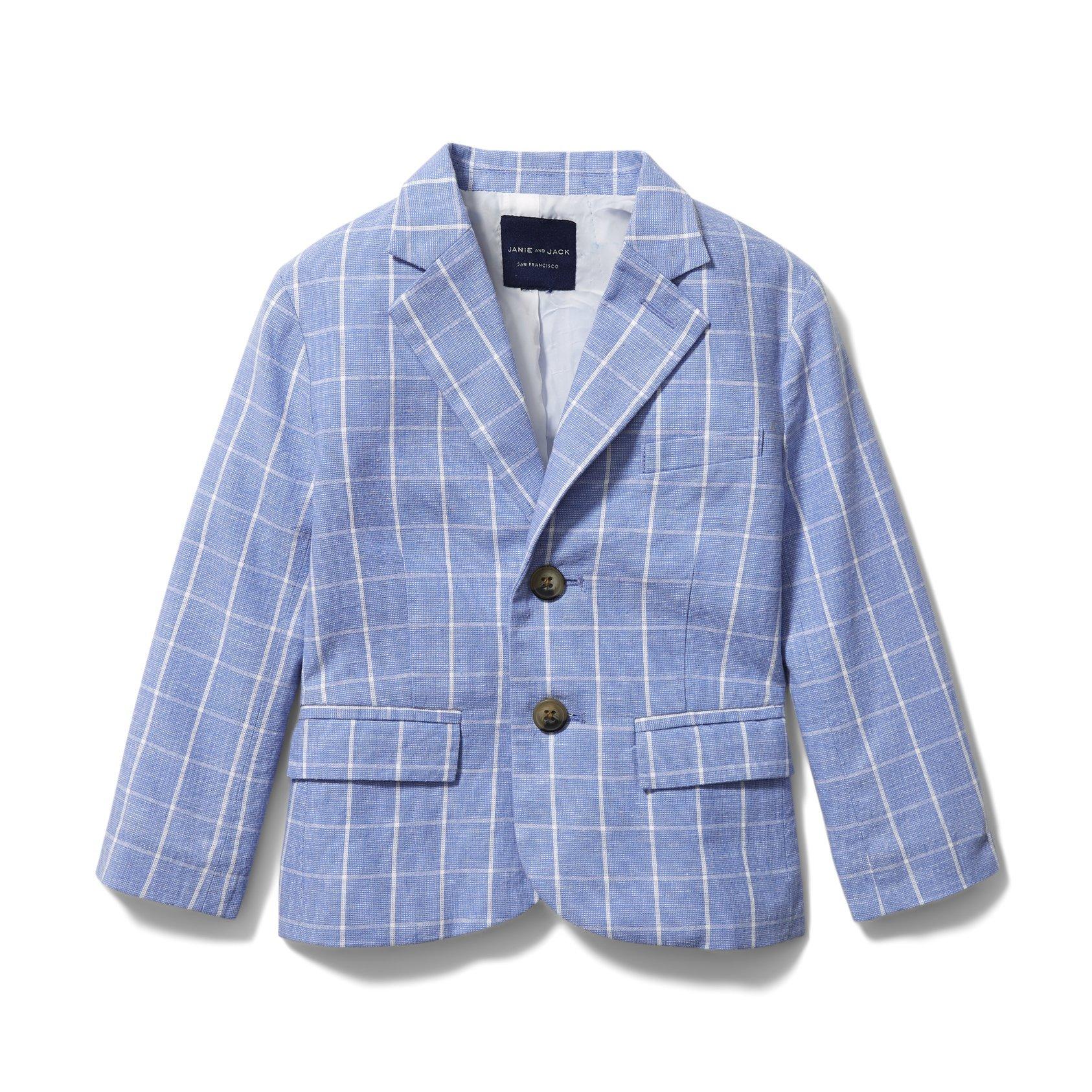 Windowpane Linen Blazer image number 0