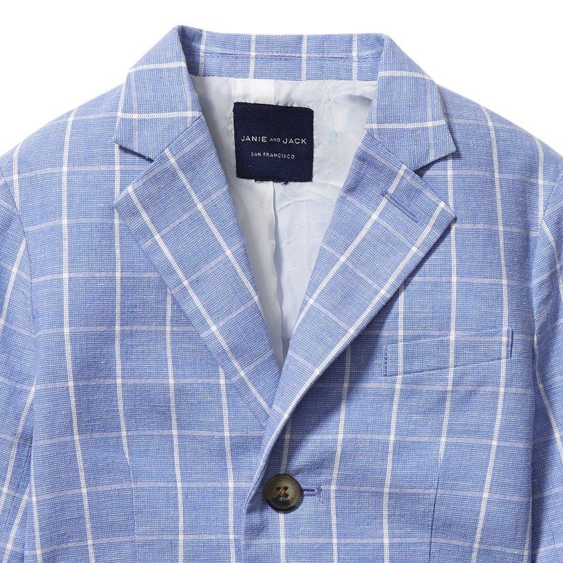 Windowpane Linen Blazer image number 2