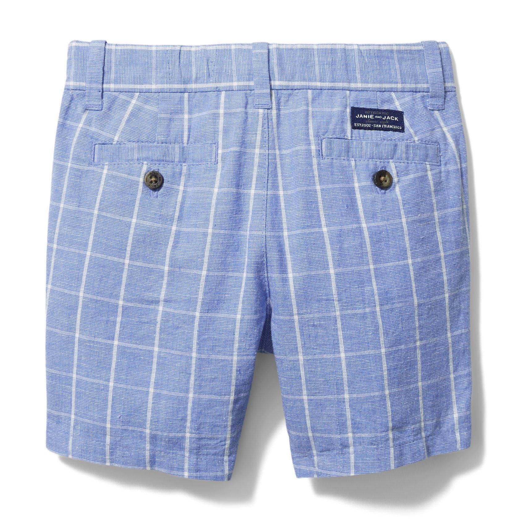 Windowpane Linen Short image number 4