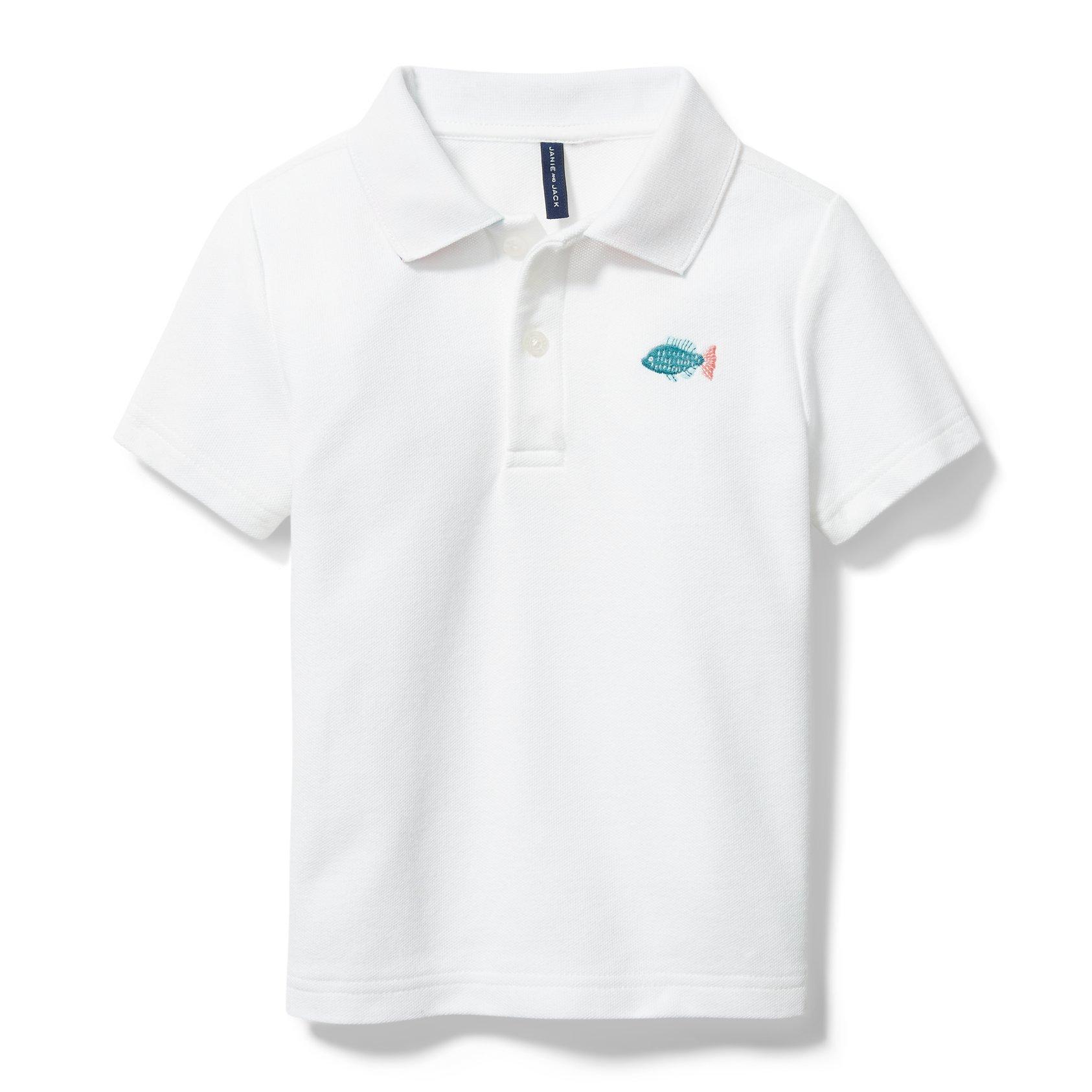 Seashell Collar Pique Polo