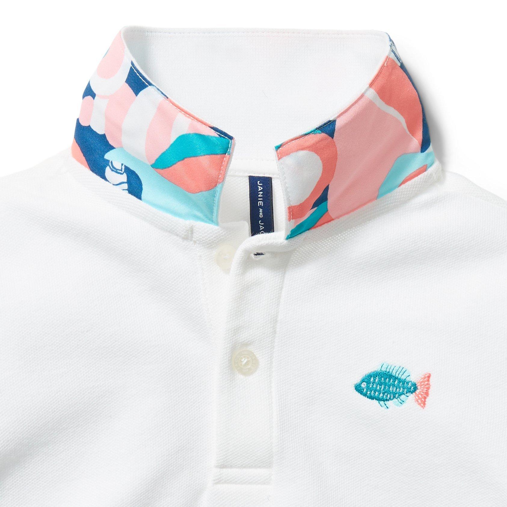 Seashell Collar Pique Polo image number 1