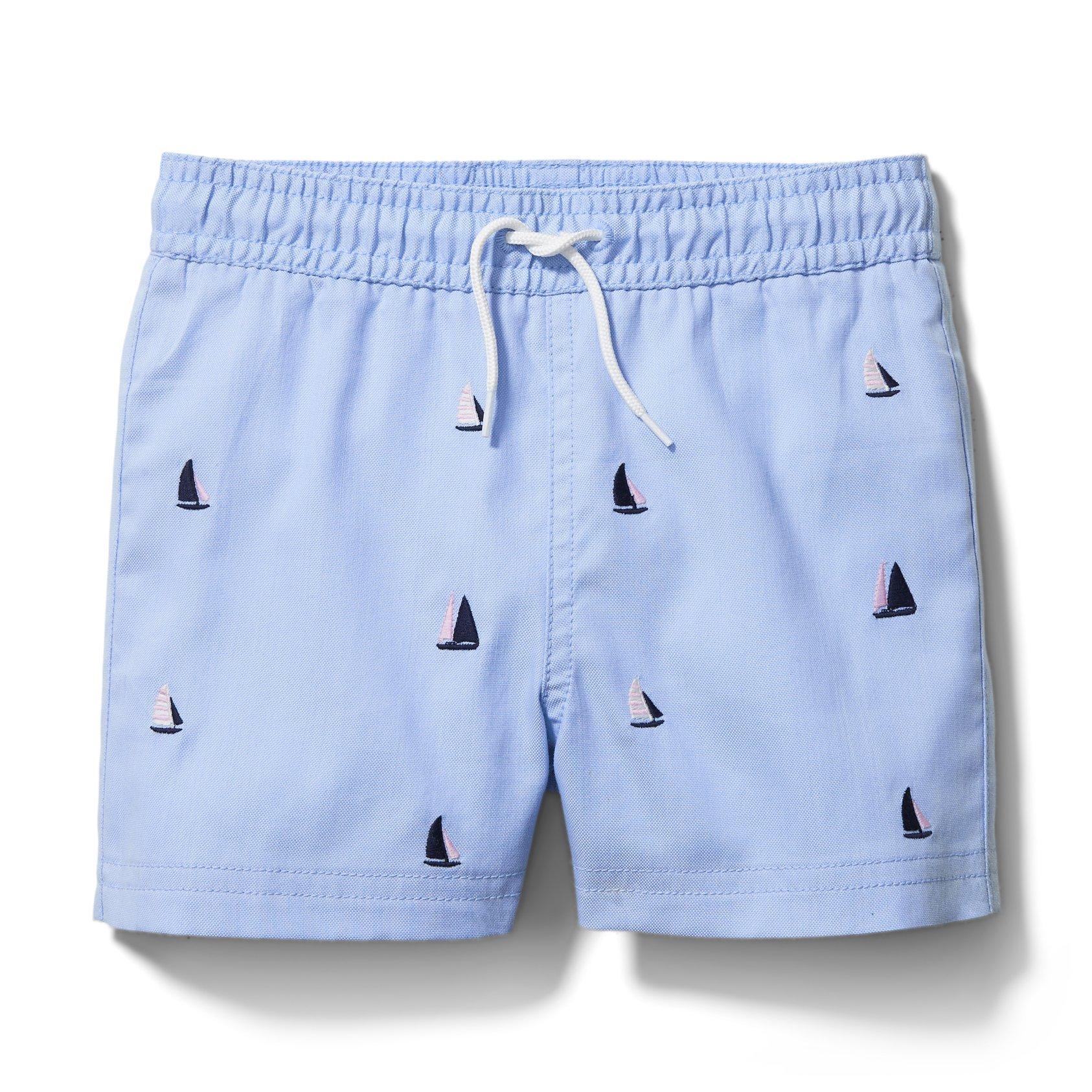 Embroidered Sailboat Swim Trunk image number 0