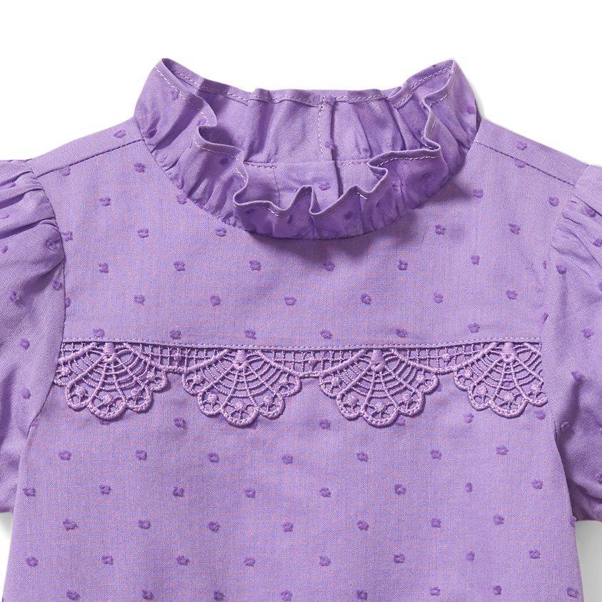 Swiss Dot Puff Sleeve Top image number 1