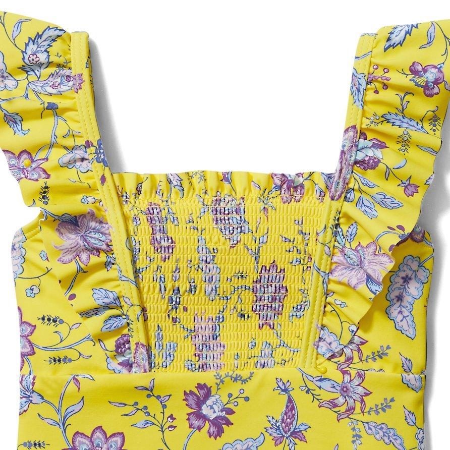 Floral Ruffle Sleeve Swimsuit image number 1