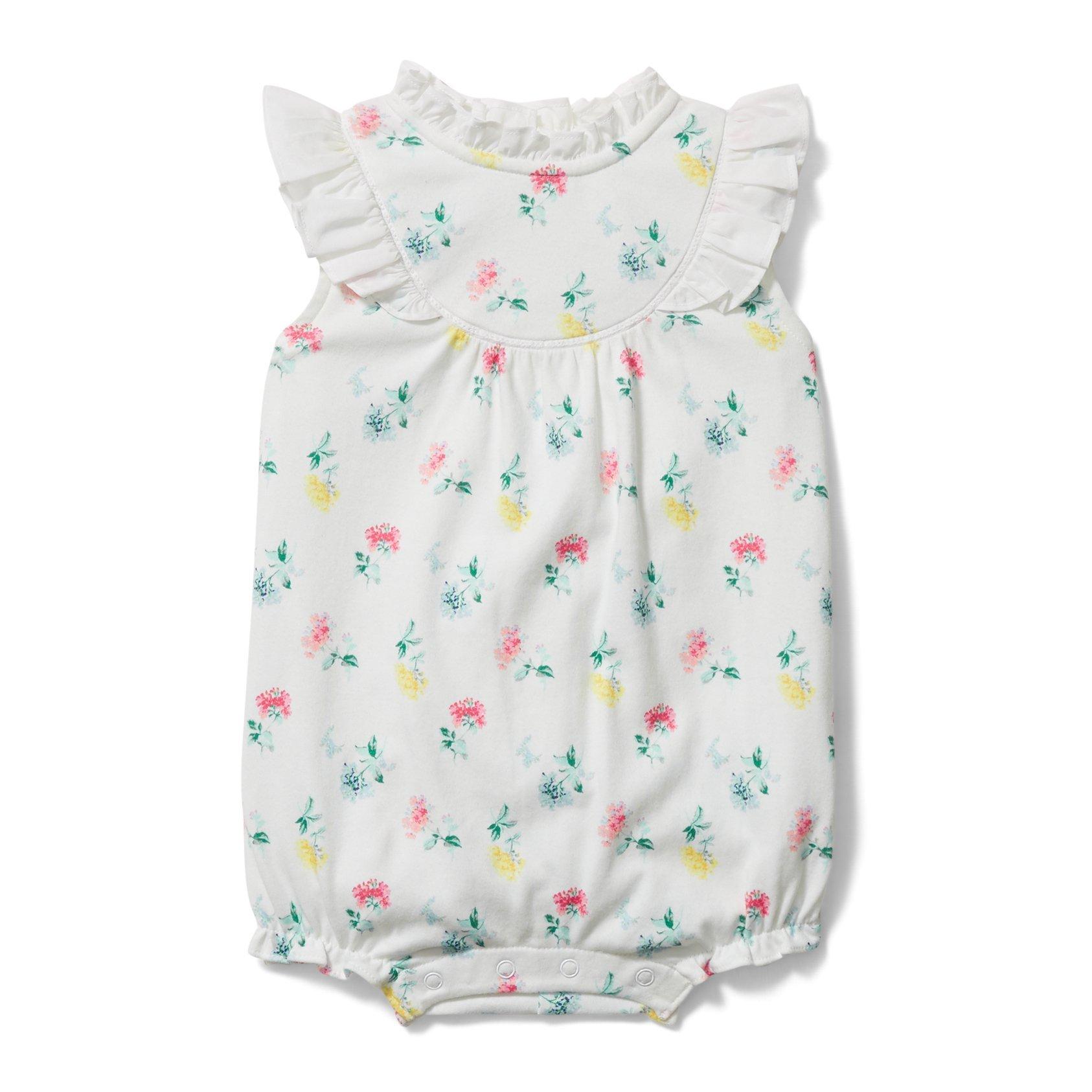 Baby Ditsy Floral Ruffle Sleeve Romper image number 0