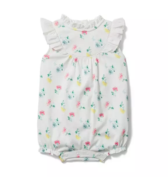 Baby Ditsy Floral Ruffle Sleeve Romper image number 0