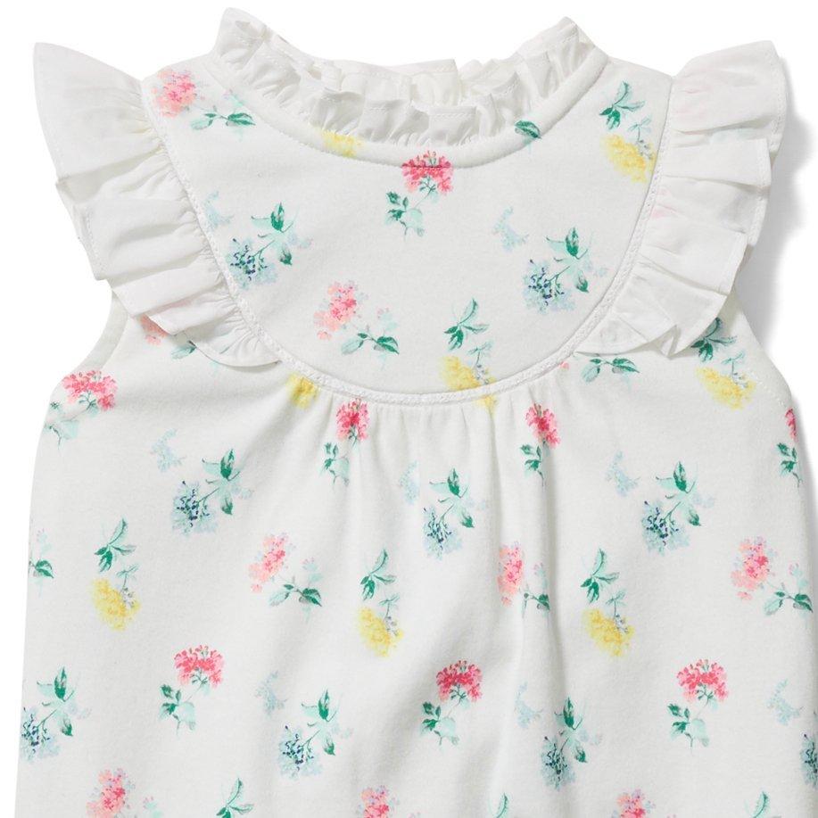 Baby Ditsy Floral Ruffle Sleeve Romper image number 2