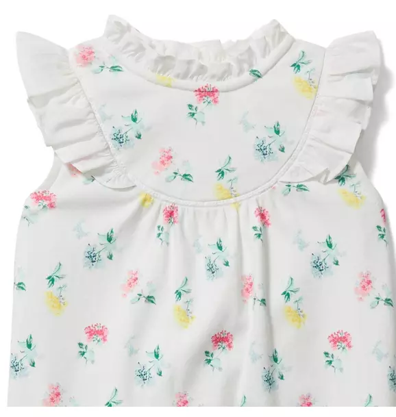 Baby Ditsy Floral Ruffle Sleeve Romper image number 2