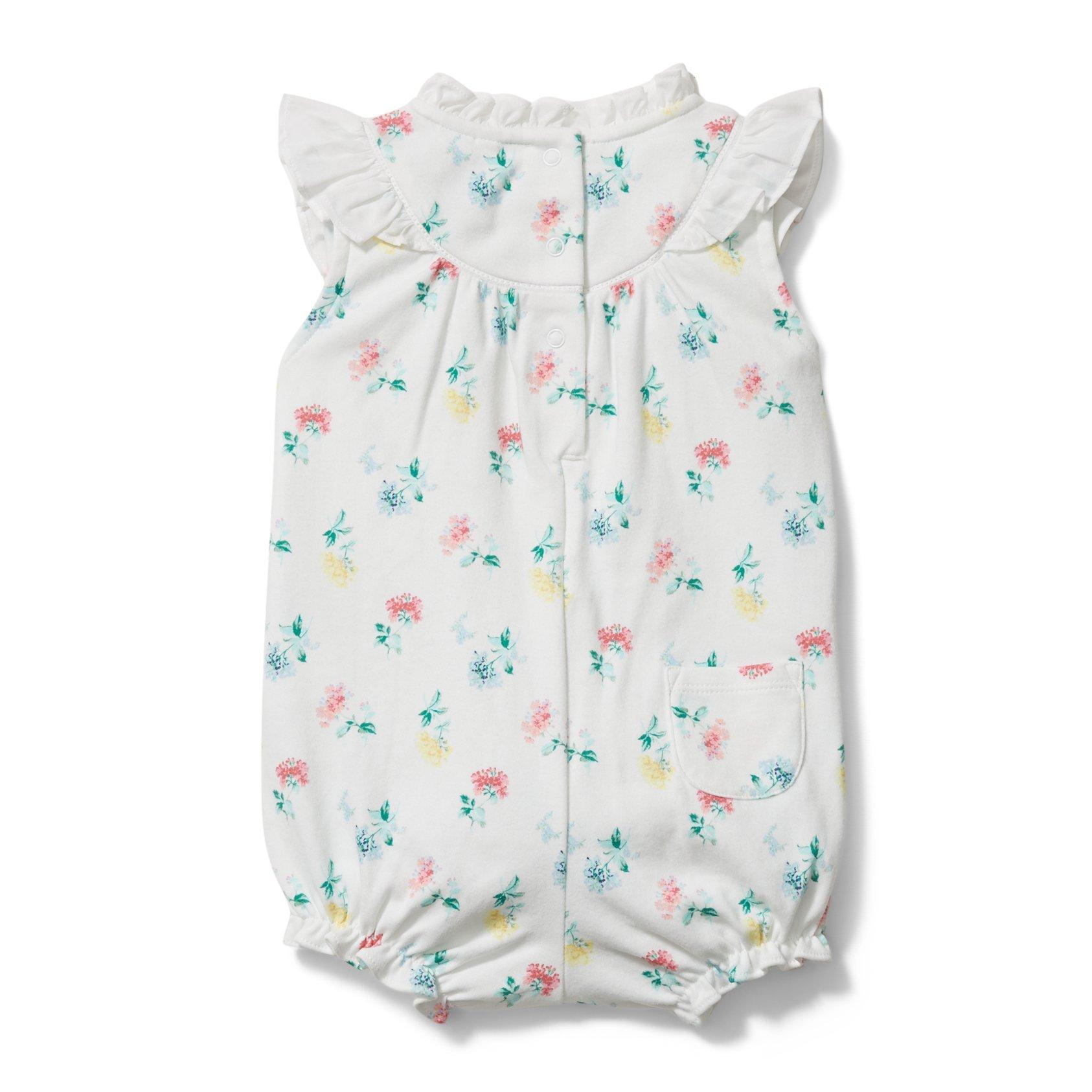 Baby Ditsy Floral Ruffle Sleeve Romper image number 1